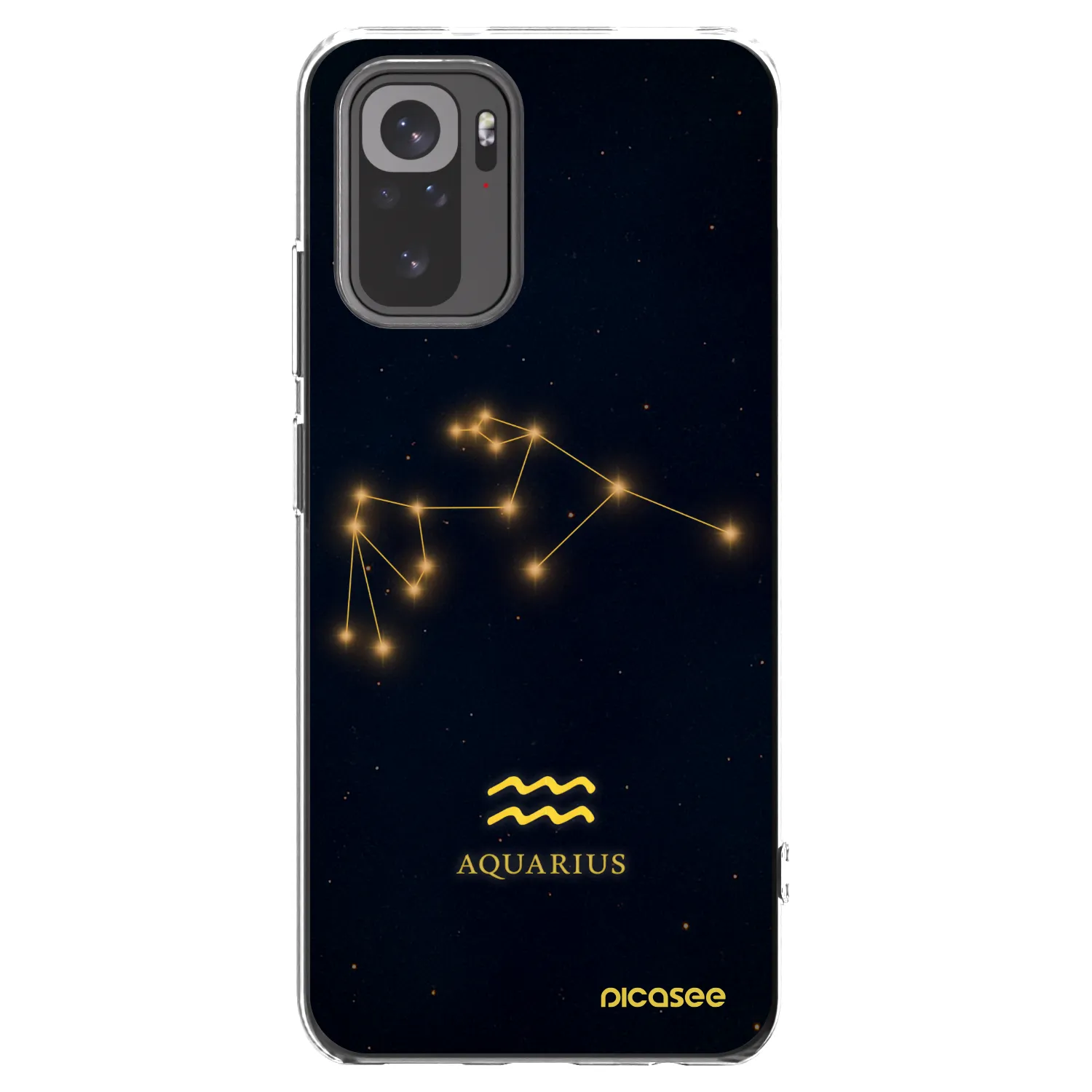 Picasee Xiaomi Redmi Note 10 Hülle - Transparentes Silikon - AQUARIUS