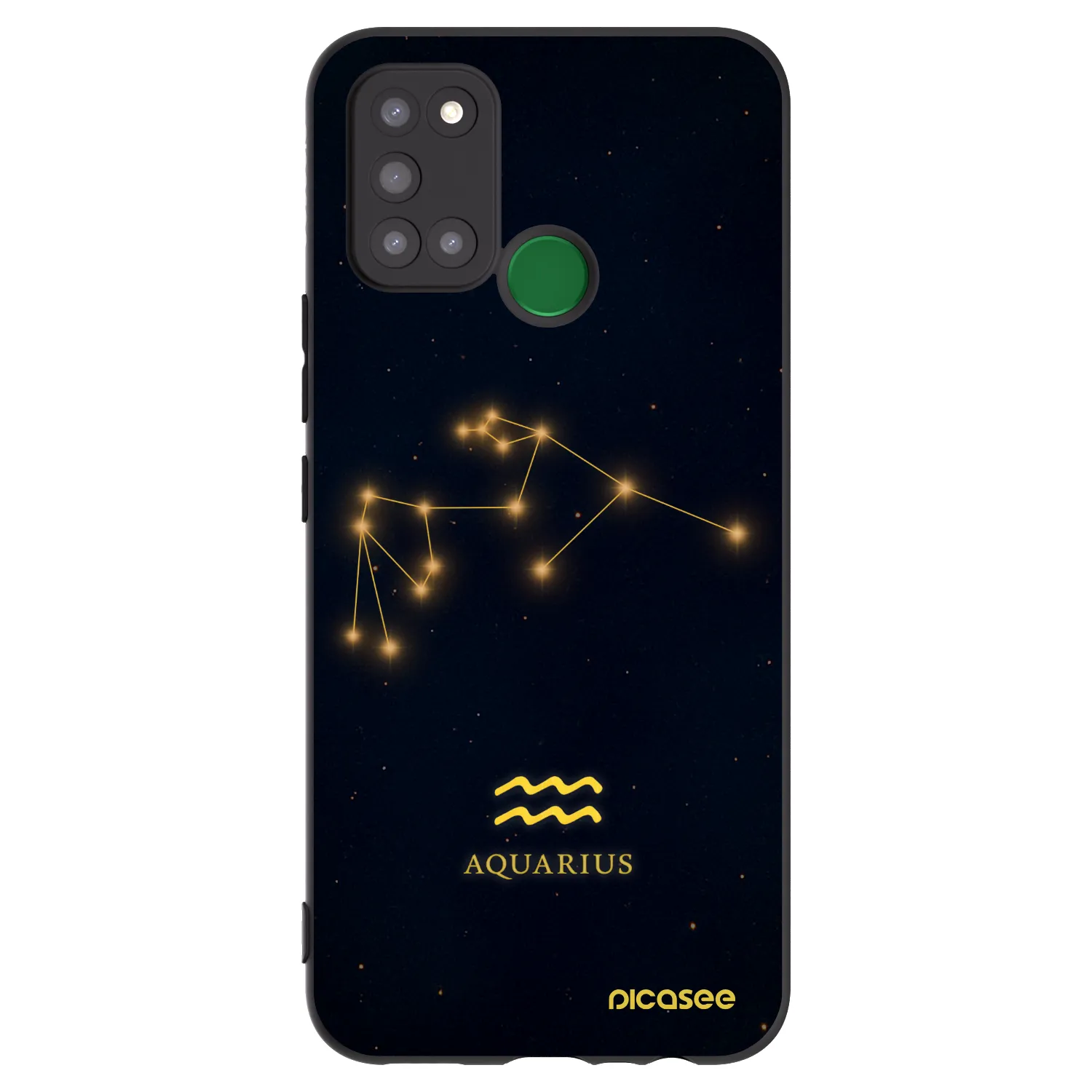 Picasee Realme 7i Hülle - Schwarzes Silikon - AQUARIUS