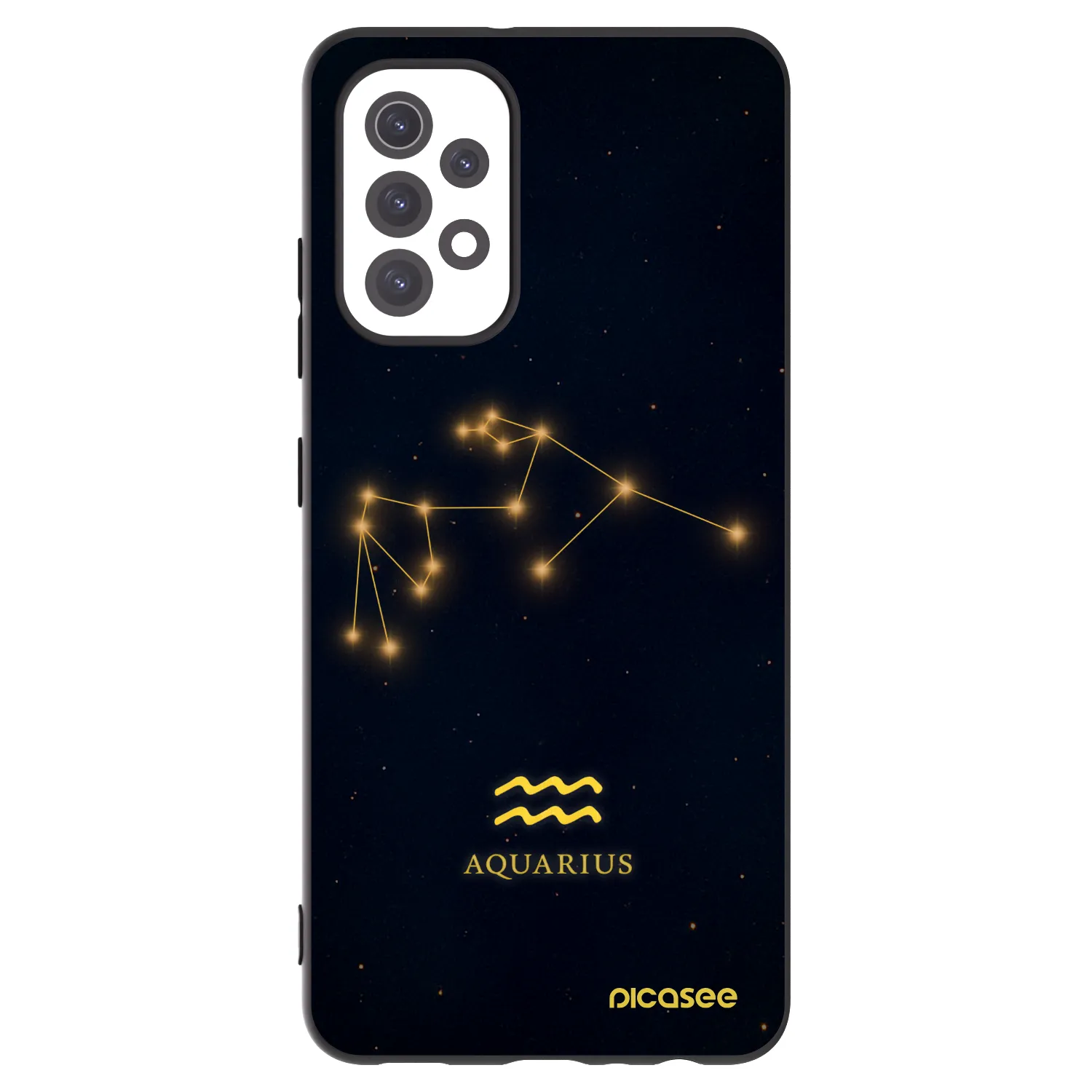 Picasee Samsung Galaxy A32 5G A326B Hülle - Schwarzes Silikon - AQUARIUS