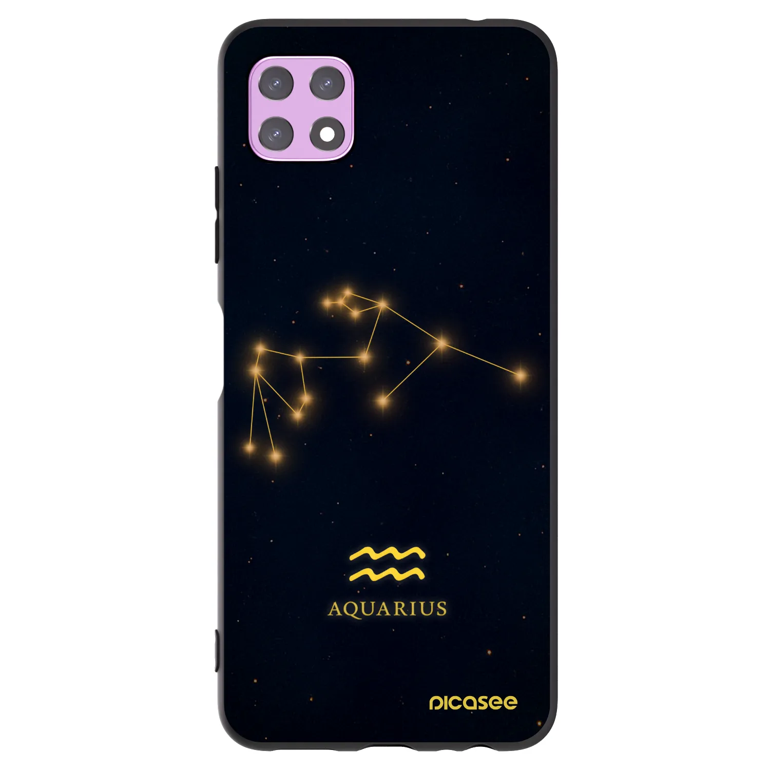 Picasee Samsung Galaxy A22 A226B 5G Hülle - Schwarzes Silikon - AQUARIUS
