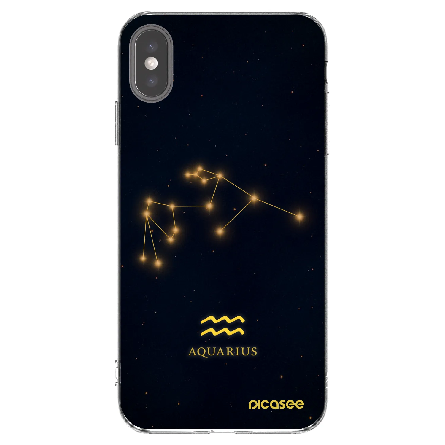 Picasee Apple iPhone XS Max Hülle - Transparentes Silikon - AQUARIUS