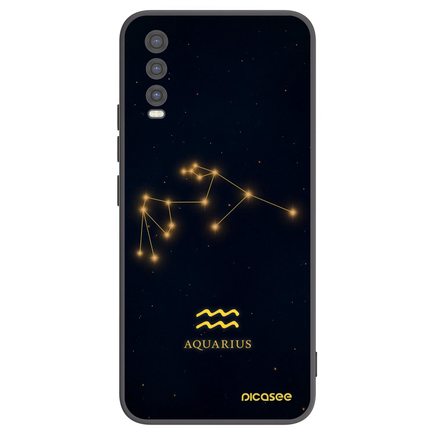 Picasee Vivo Y20s Hülle - Schwarzes Silikon - AQUARIUS