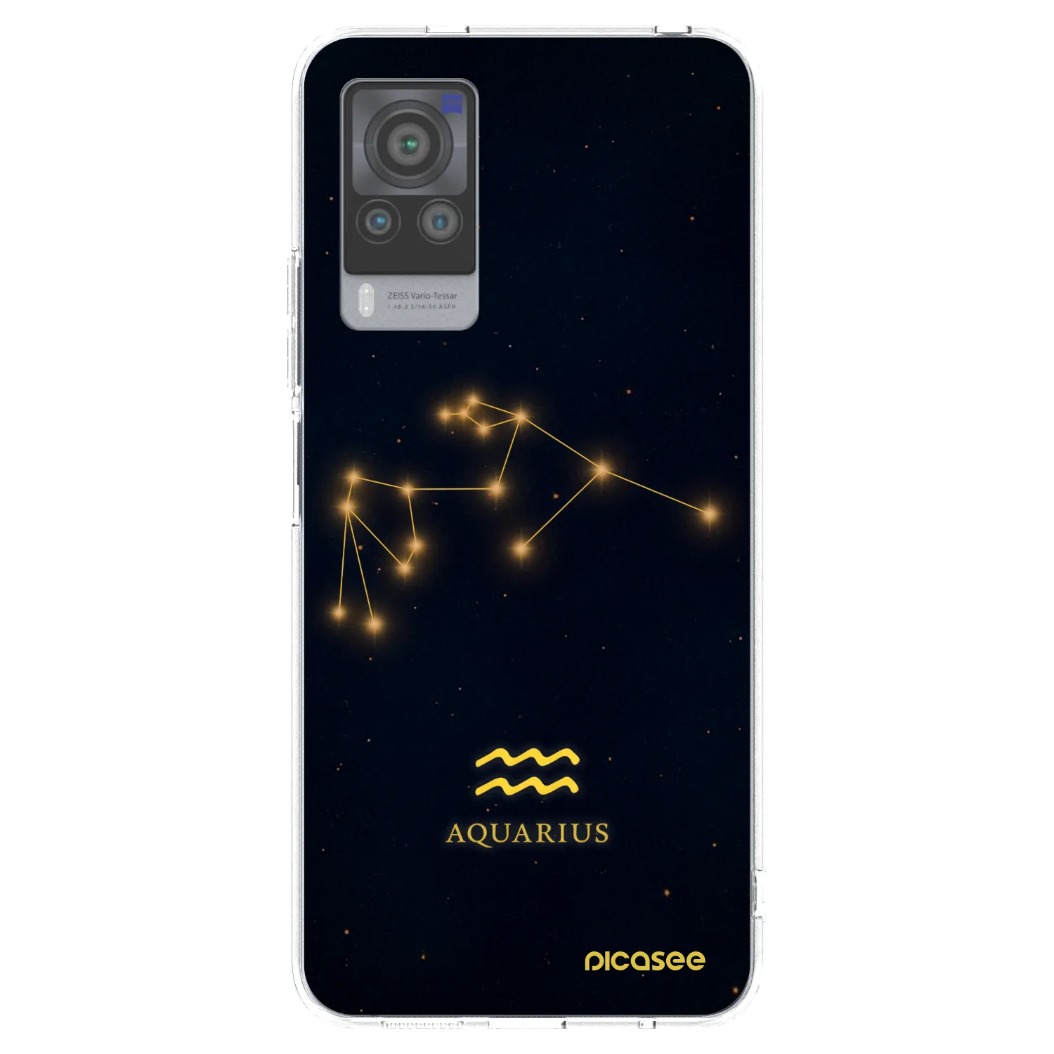 Picasee Vivo X60 Pro 5G Hülle - Transparentes Silikon - AQUARIUS