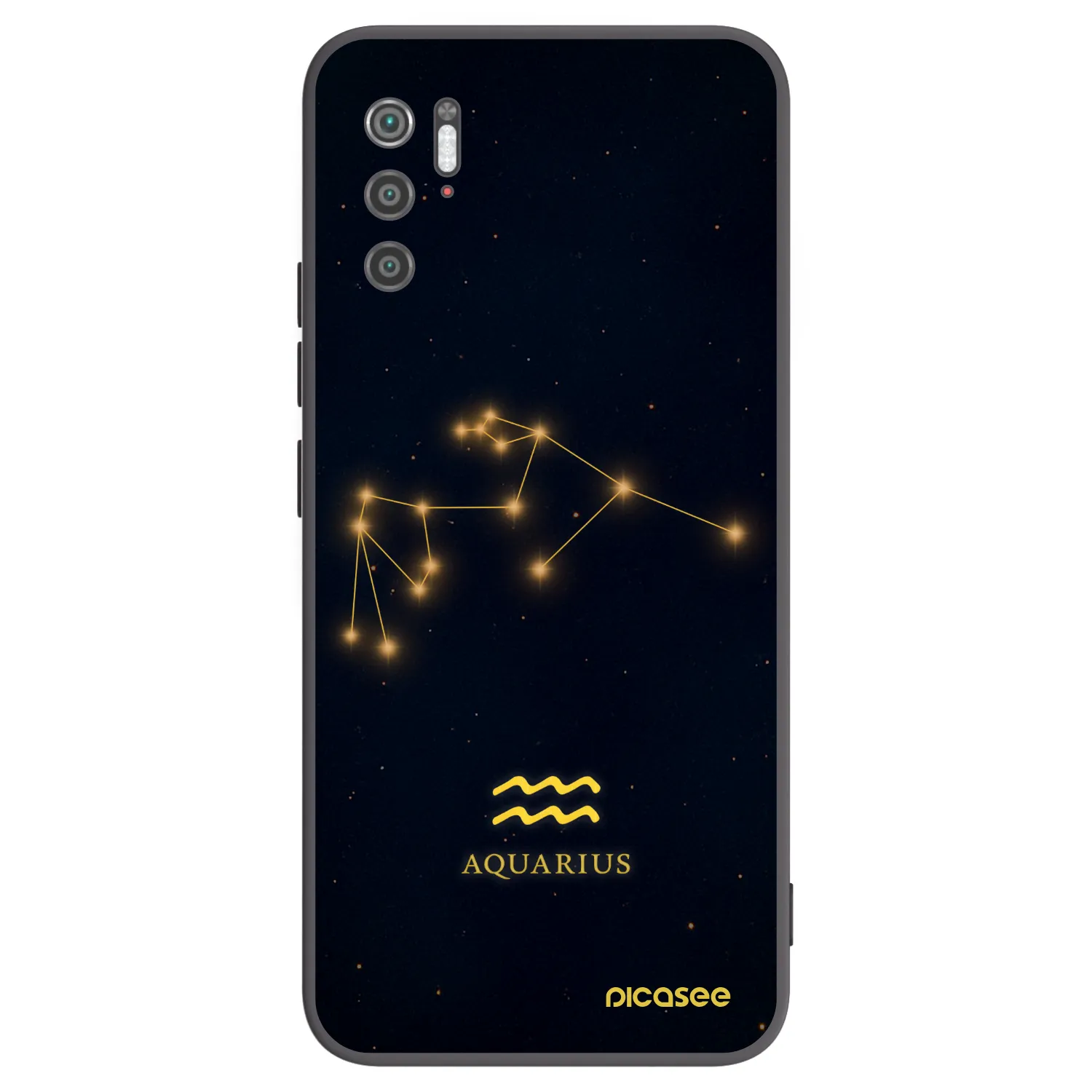 Picasee Xiaomi Poco M3 Pro 5G Hülle - Schwarzes Silikon - AQUARIUS