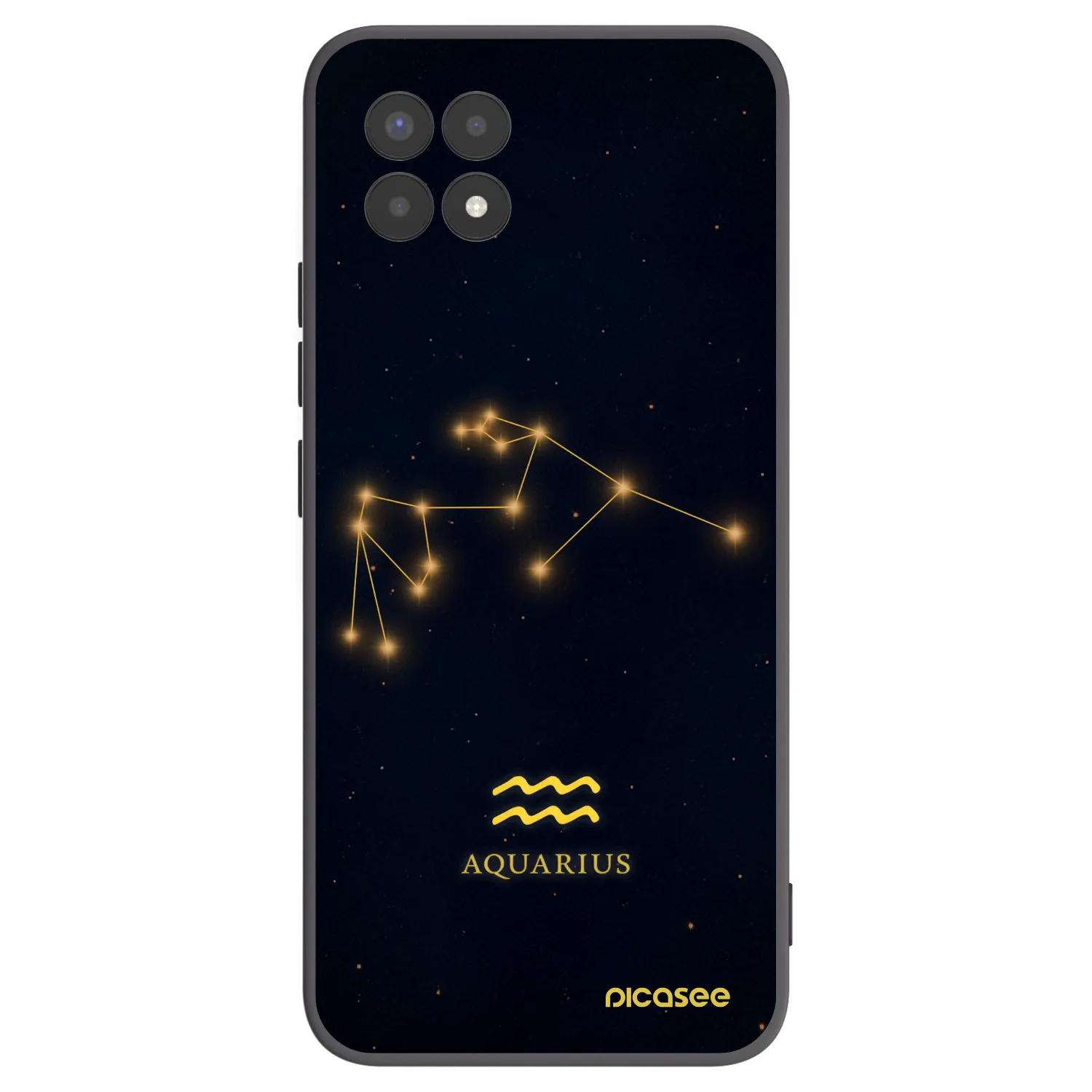 Picasee Realme 8i Hülle - Schwarzes Silikon - AQUARIUS