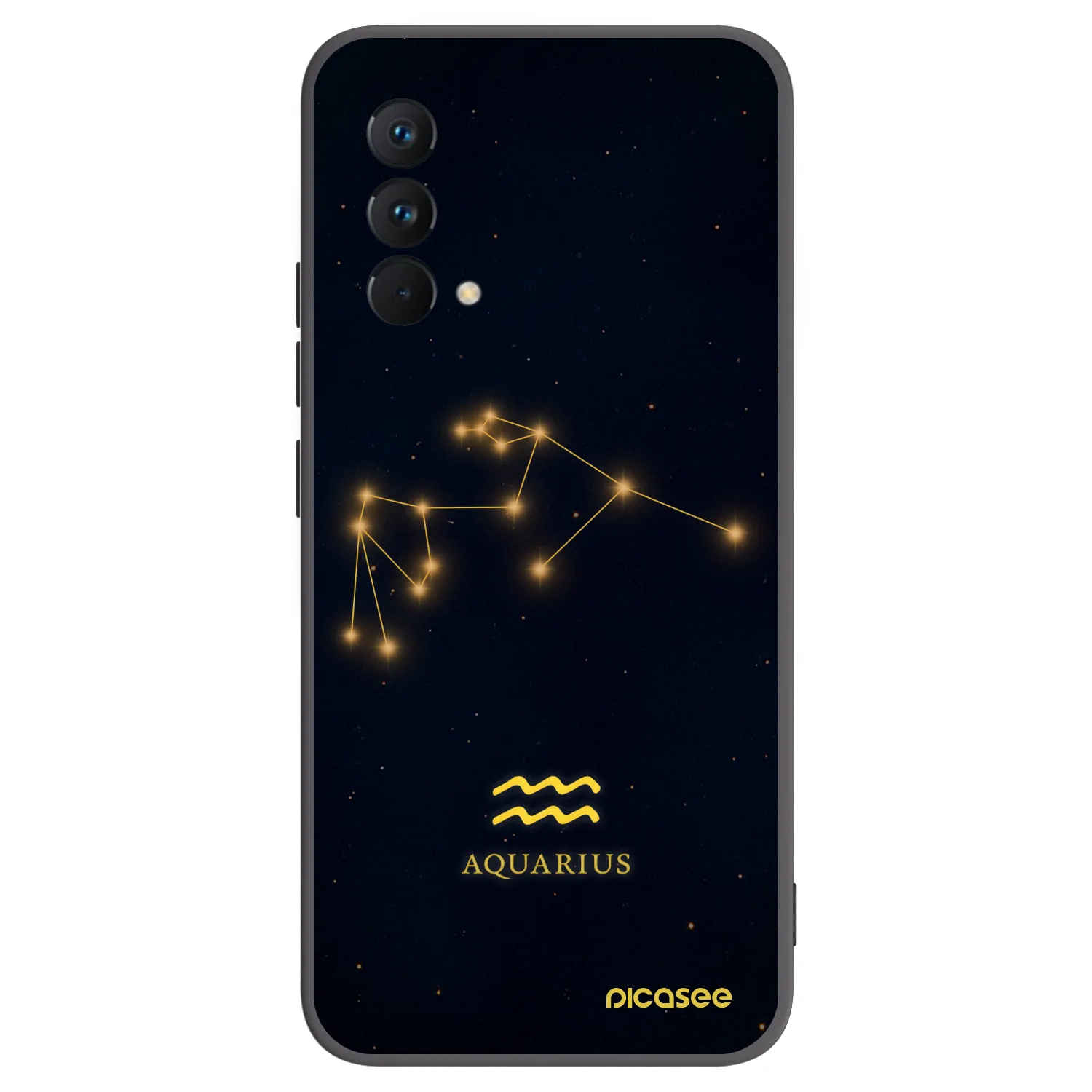 Picasee Realme GT Master Edition 5G Hülle - Schwarzes Silikon - AQUARIUS