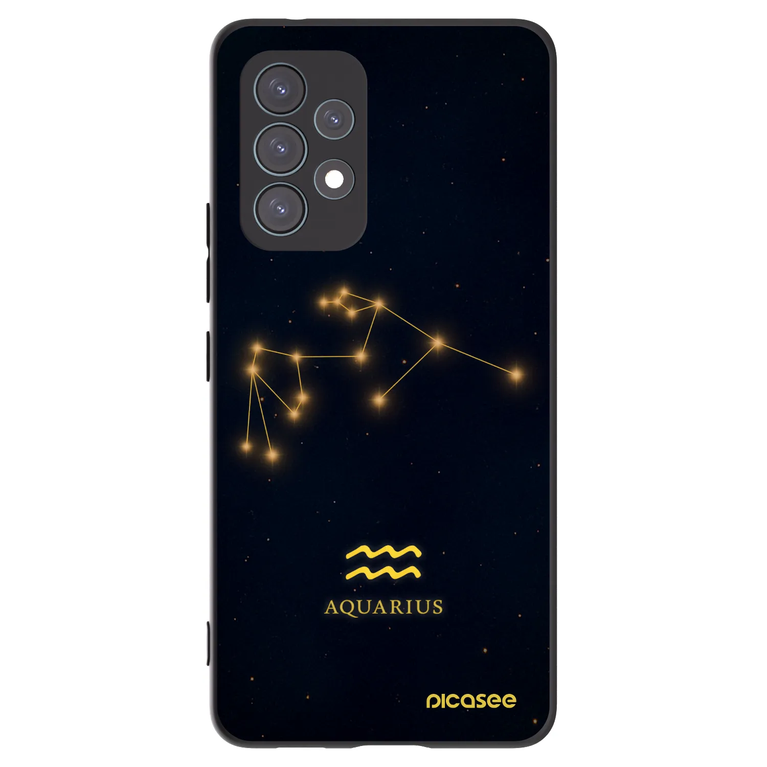 Picasee Samsung Galaxy A53 5G A536 Hülle - Schwarzes Silikon - AQUARIUS