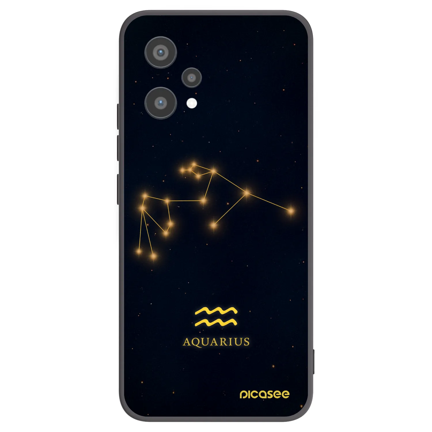 Picasee Realme 9 Pro 5G Hülle - Schwarzes Silikon - AQUARIUS