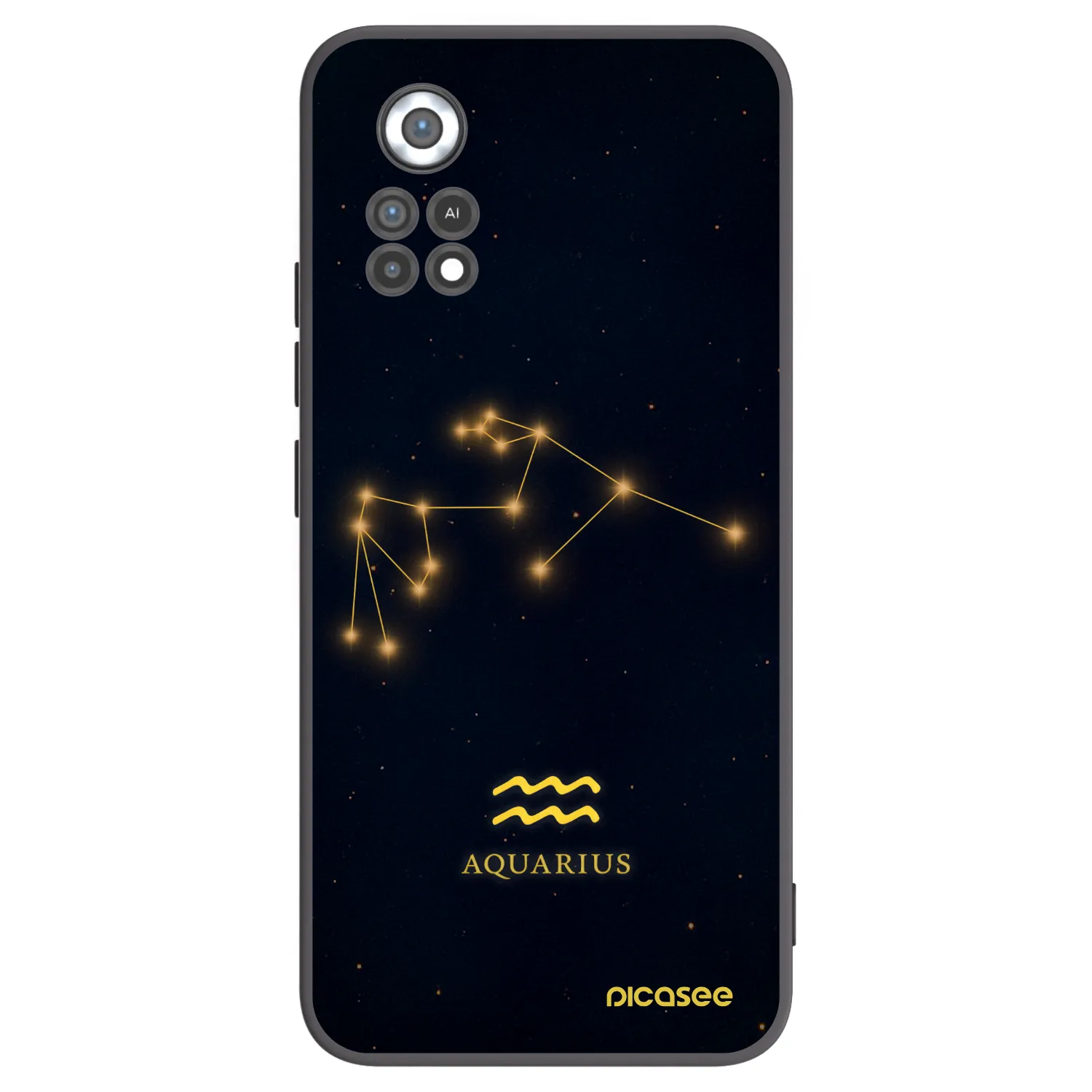 Picasee Xiaomi Poco X4 Pro 5G Hülle - Schwarzes Silikon - AQUARIUS