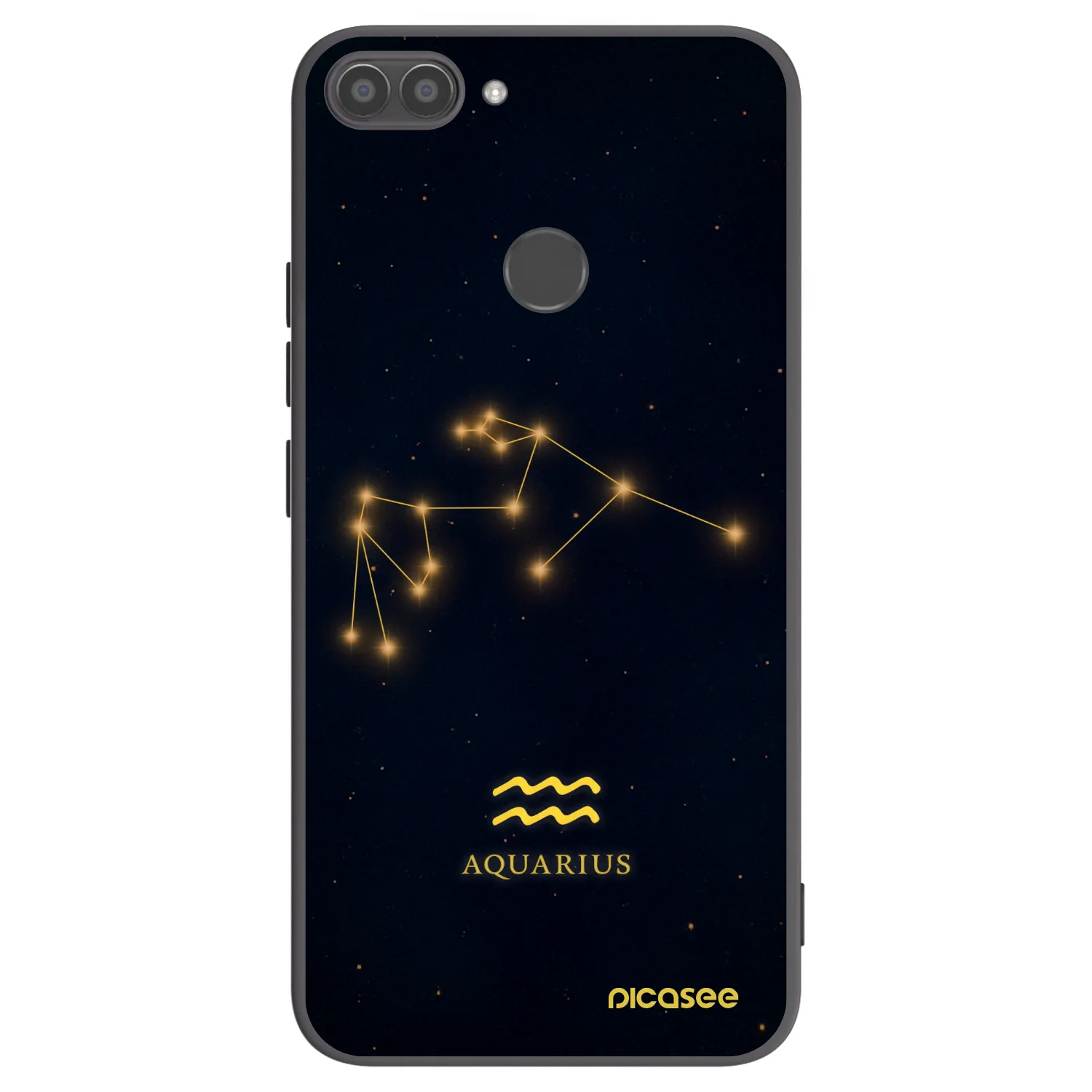 Picasee Huawei P Smart Hülle - Schwarzes Silikon - AQUARIUS