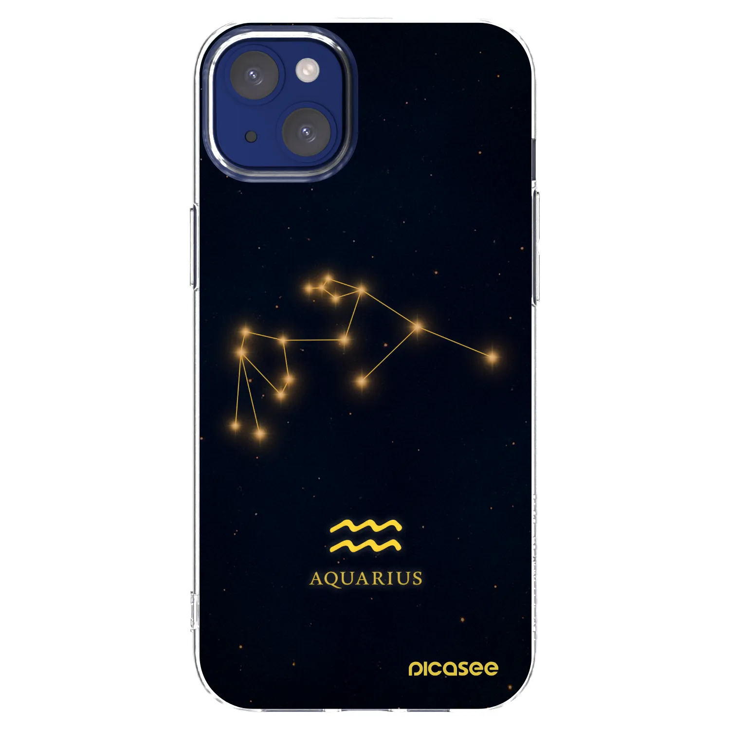 Picasee Apple iPhone 14 Plus Hülle - Transparentes Silikon - AQUARIUS