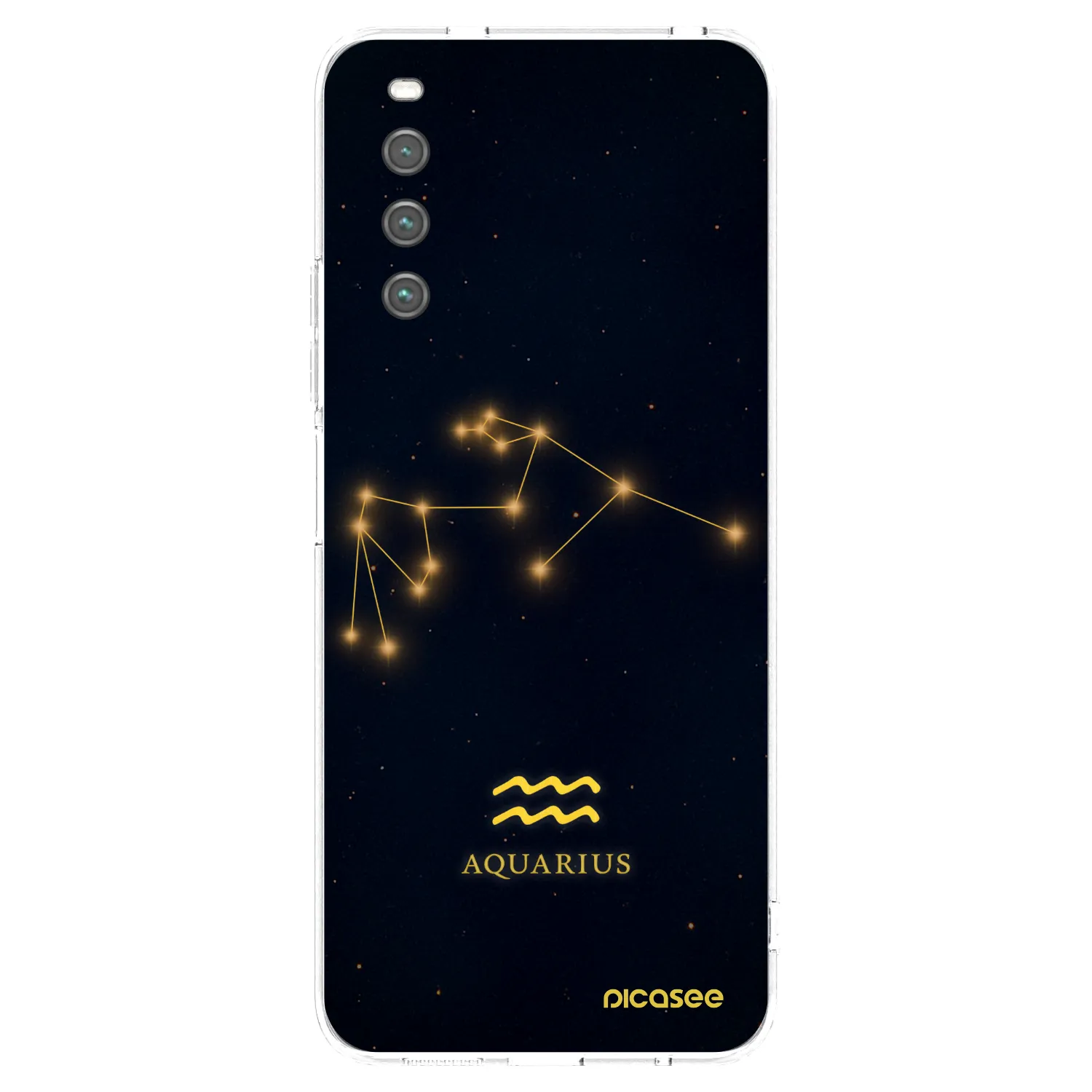 Picasee Sony Xperia 10 IV 5G Hülle - Transparentes Silikon - AQUARIUS