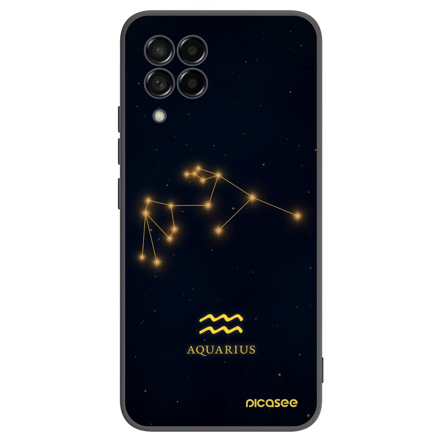 Picasee Samsung Galaxy M53 5G Hülle - Schwarzes Silikon - AQUARIUS