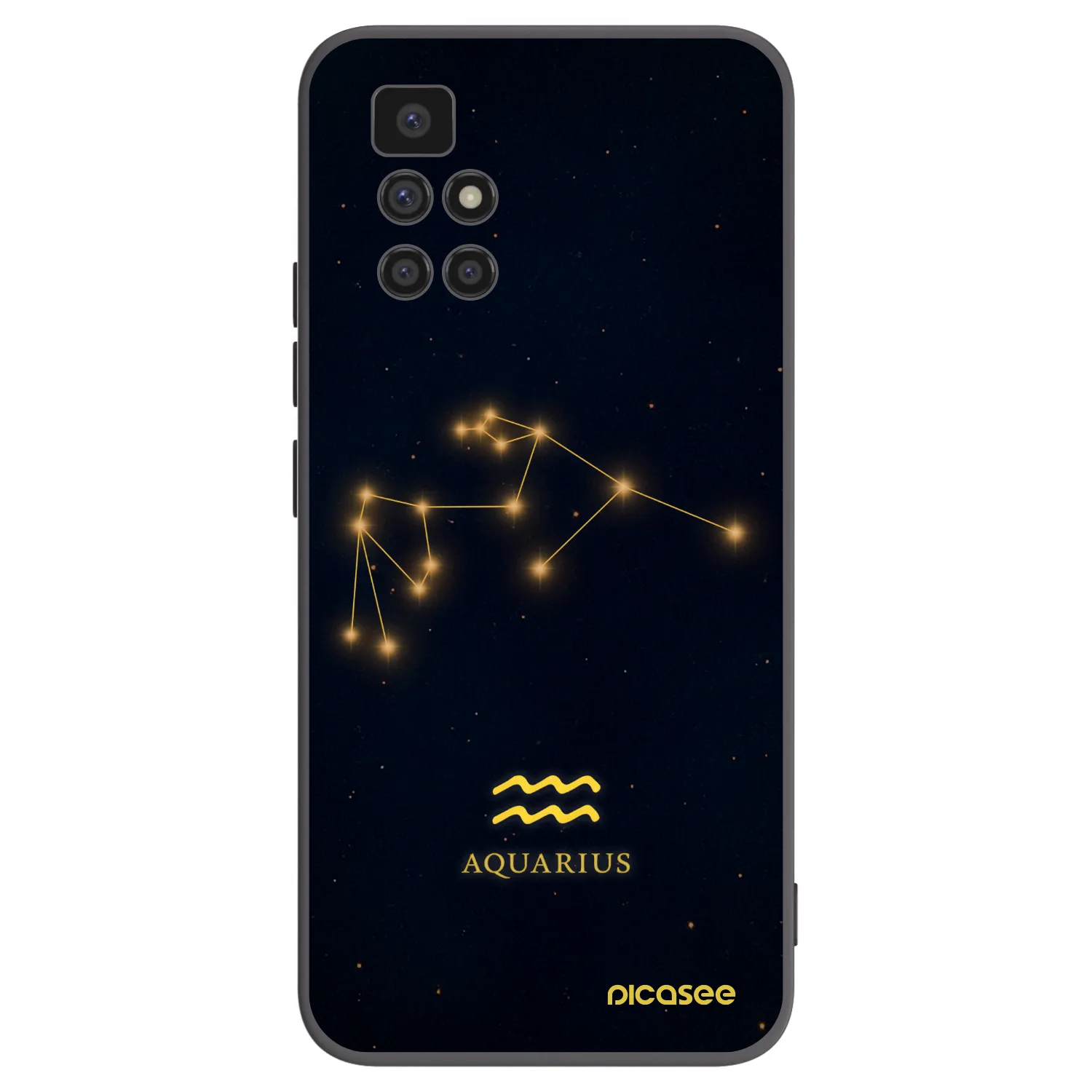 Picasee Xiaomi Redmi 10 (2022) Hülle - Schwarzes Silikon - AQUARIUS