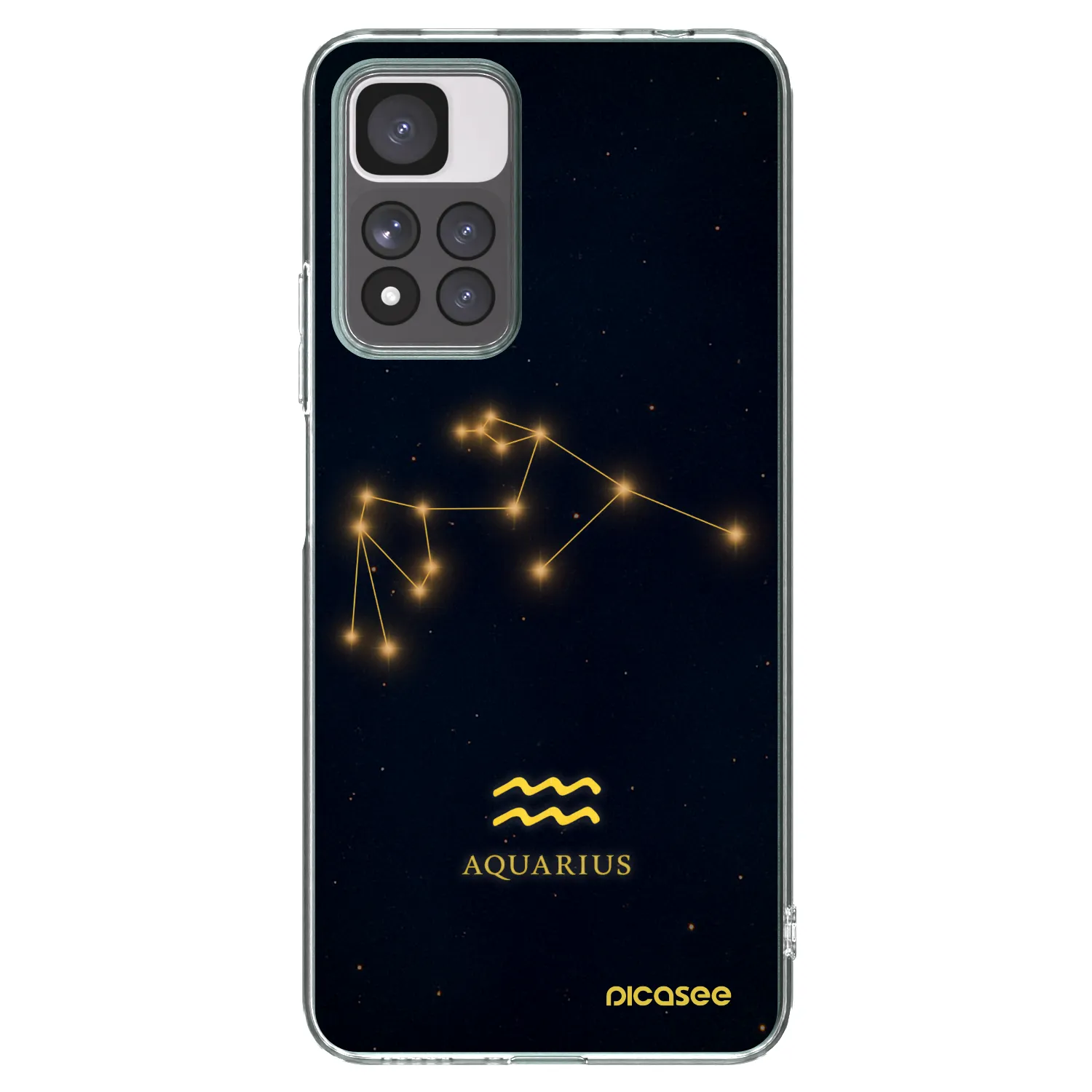 Picasee Xiaomi Redmi Note 11 Pro+ 5G Hülle - Transparentes Silikon - AQUARIUS