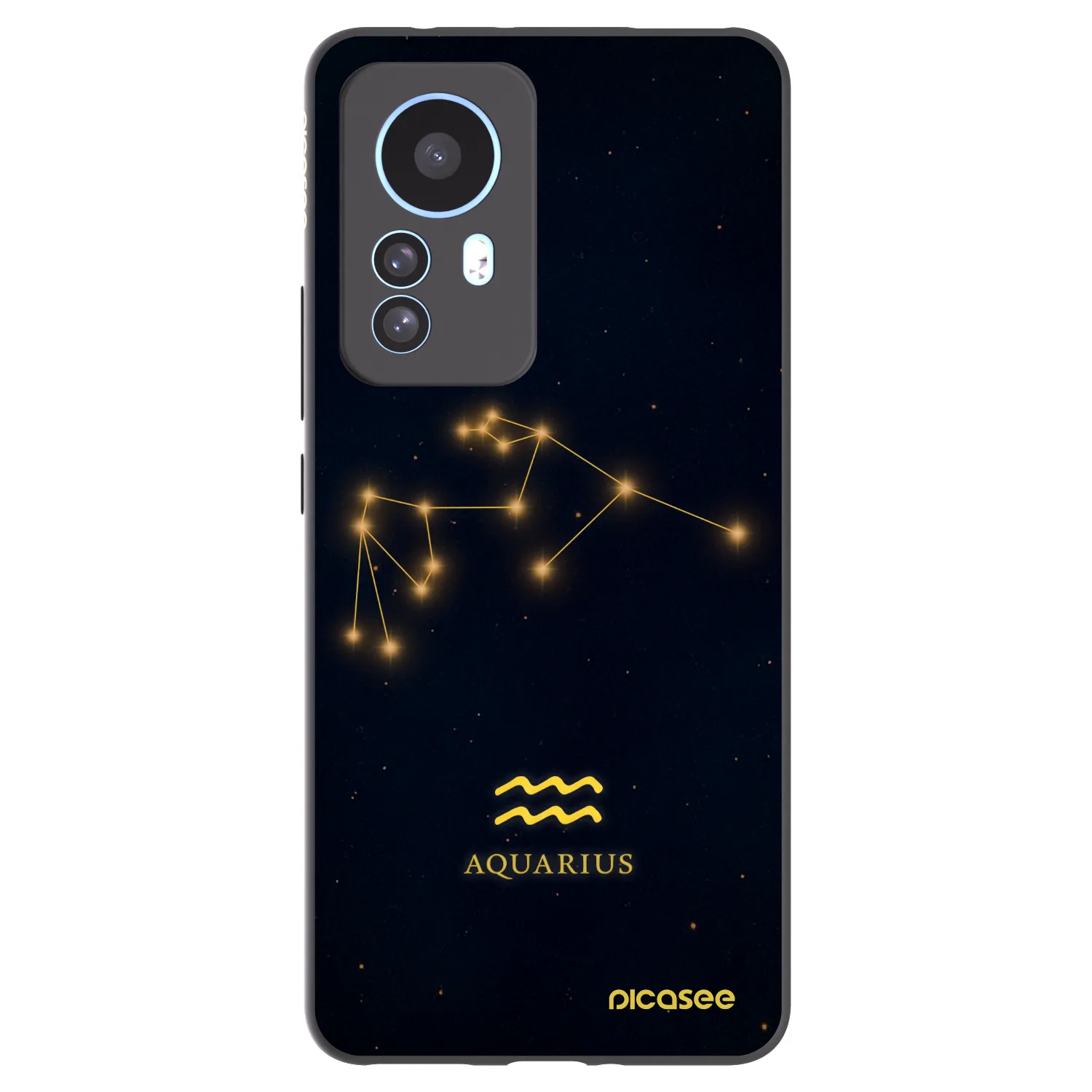 Picasee Xiaomi 12T Pro Hülle - Schwarzes Silikon - AQUARIUS