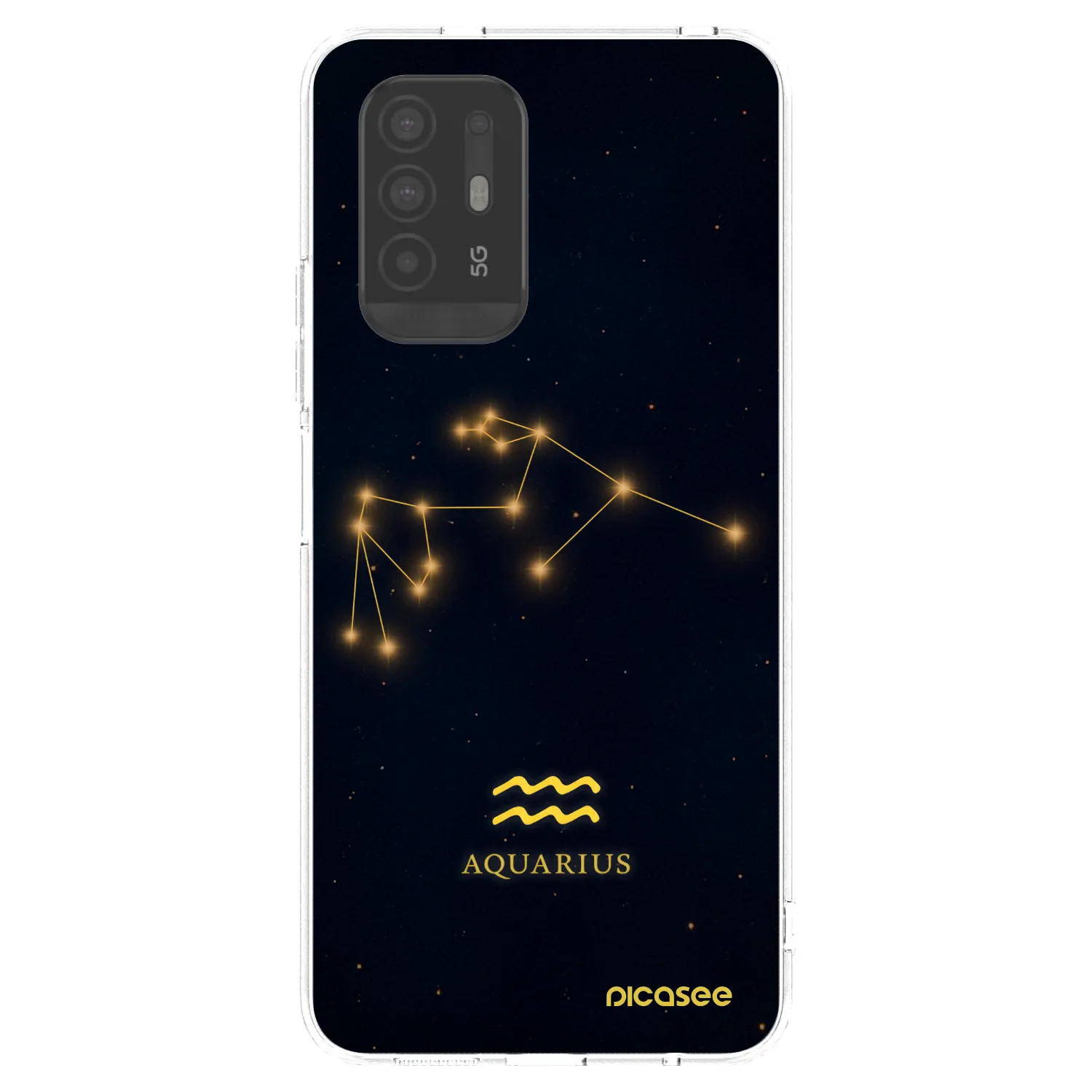 Picasee OPPO A94 5G Hülle - Transparentes Silikon - AQUARIUS