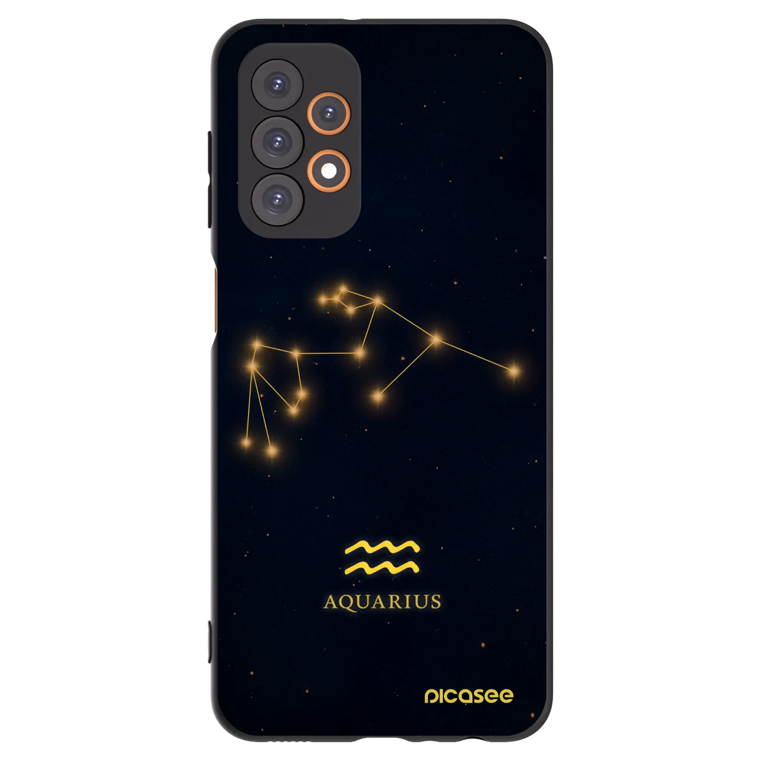 Picasee Samsung Galaxy A23 A236B 5G Hülle - Schwarzes Silikon - AQUARIUS