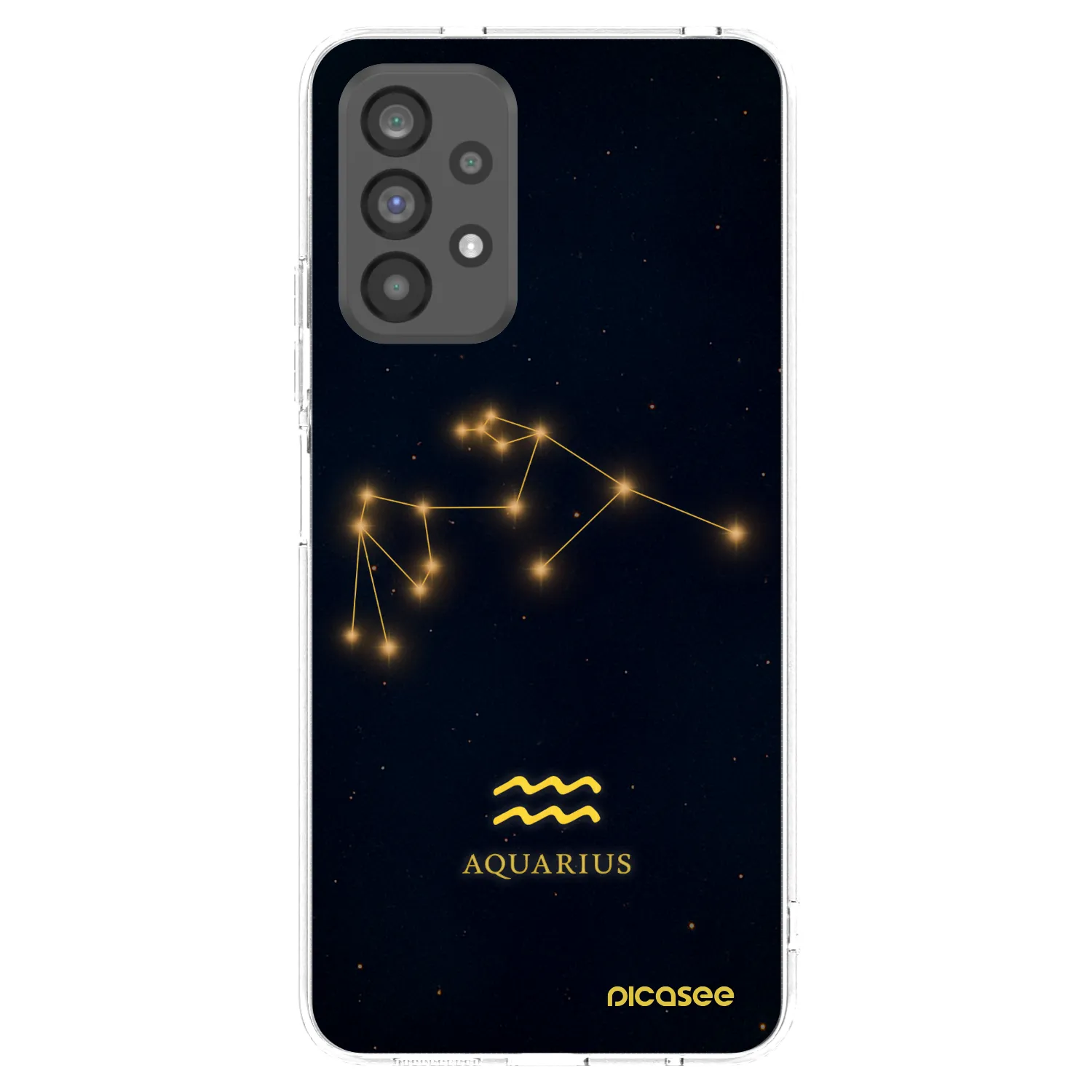 Picasee Samsung Galaxy A73 5G Hülle - Transparentes Silikon - AQUARIUS