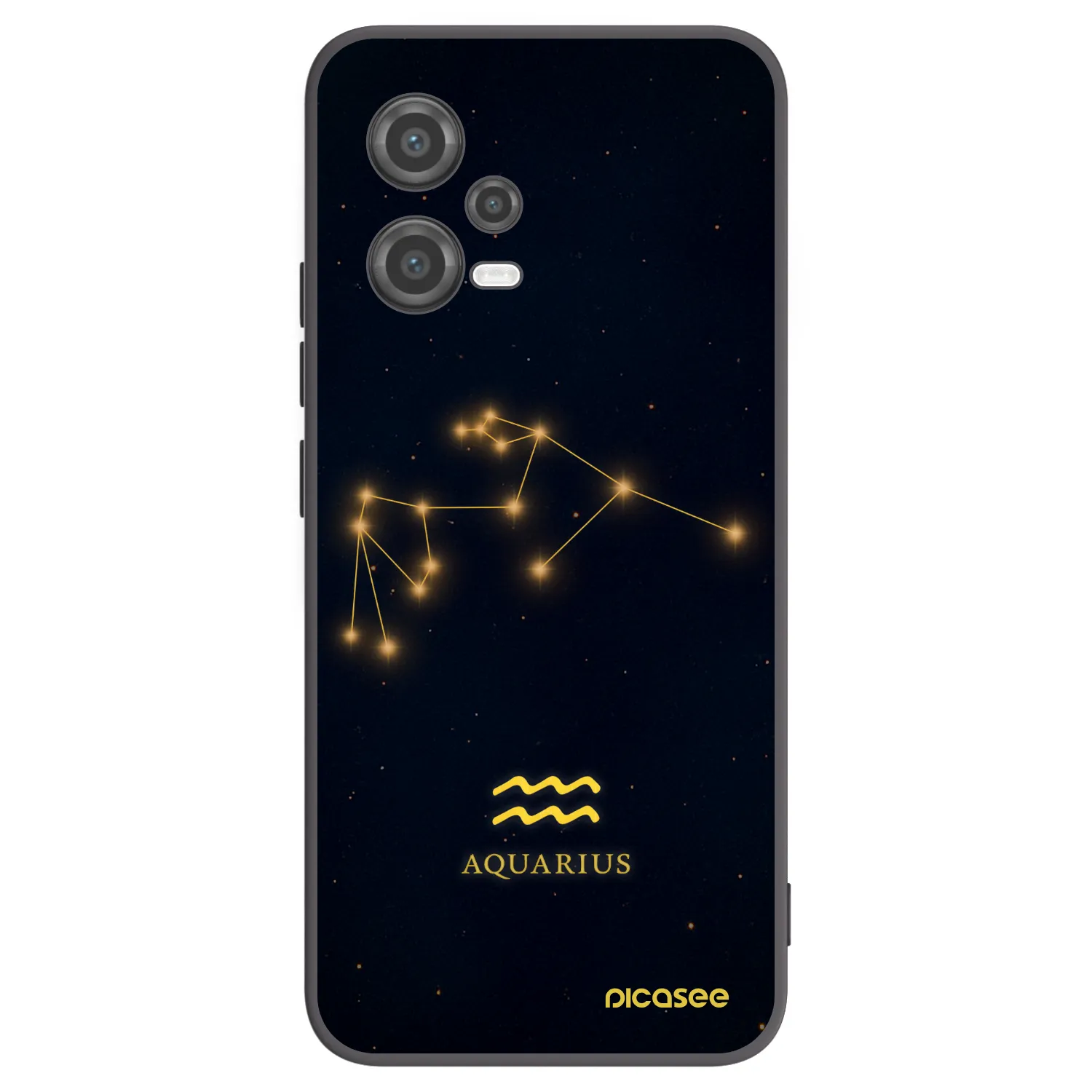 Picasee Xiaomi Poco X5 Hülle - Schwarzes Silikon - AQUARIUS