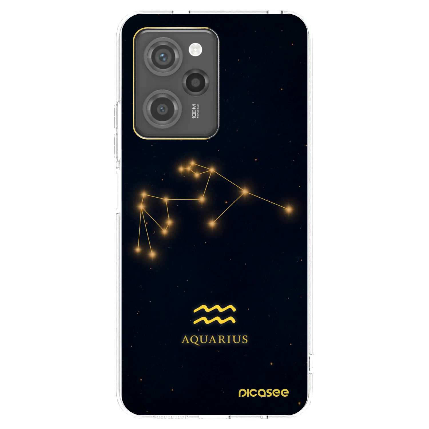 Picasee Xiaomi Poco X5 Pro Hülle - Schwarzes Silikon - AQUARIUS