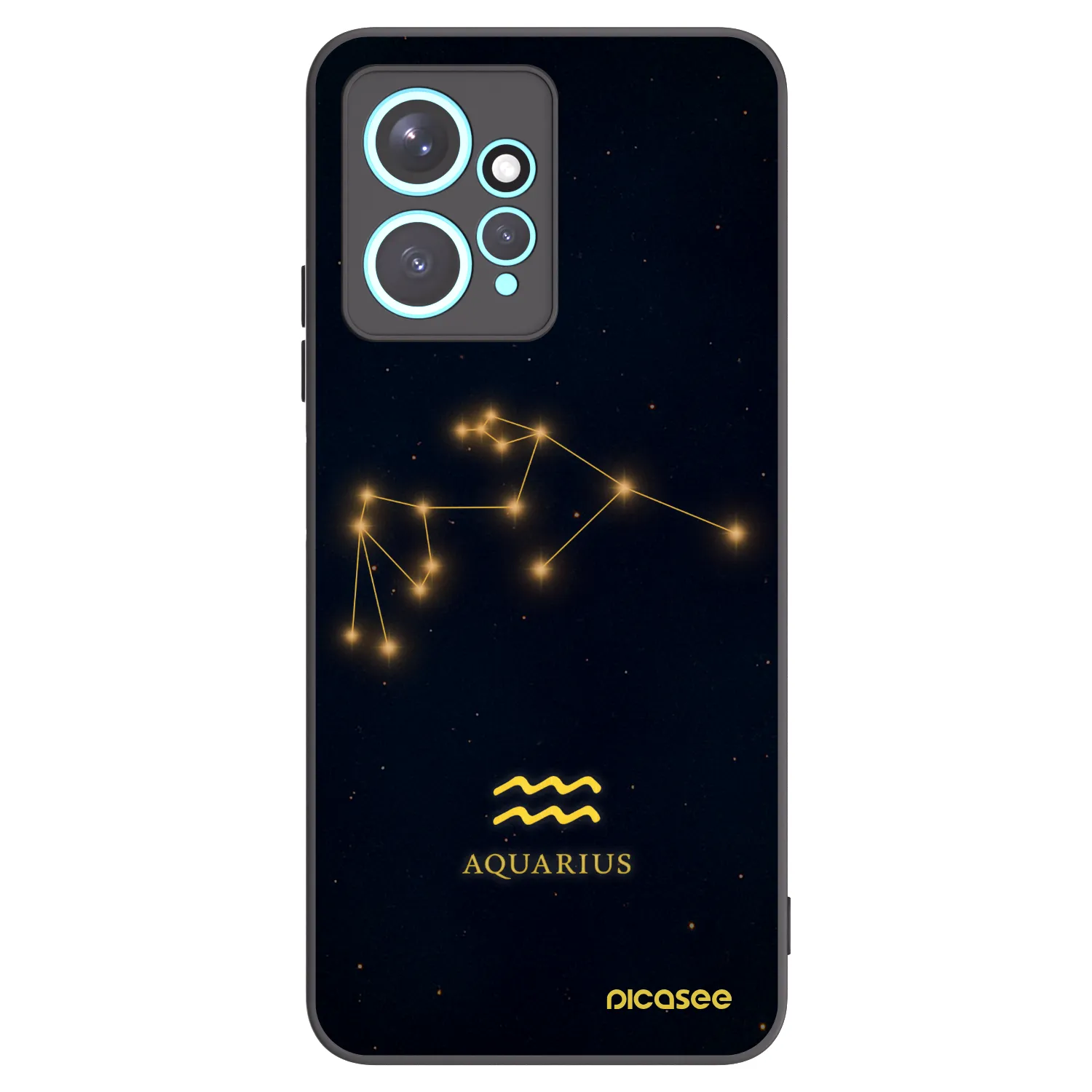 Picasee Xiaomi Redmi Note 12 4G Hülle - Schwarzes Silikon - AQUARIUS