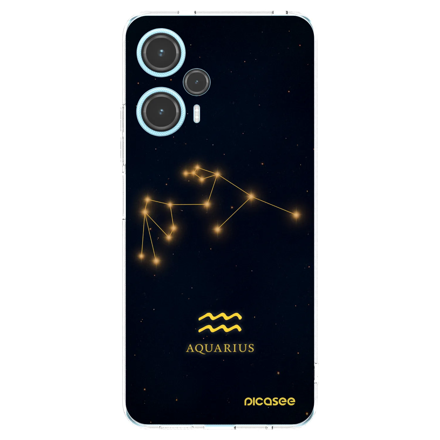 Picasee Xiaomi Poco F5 Hülle - Transparentes Silikon - AQUARIUS