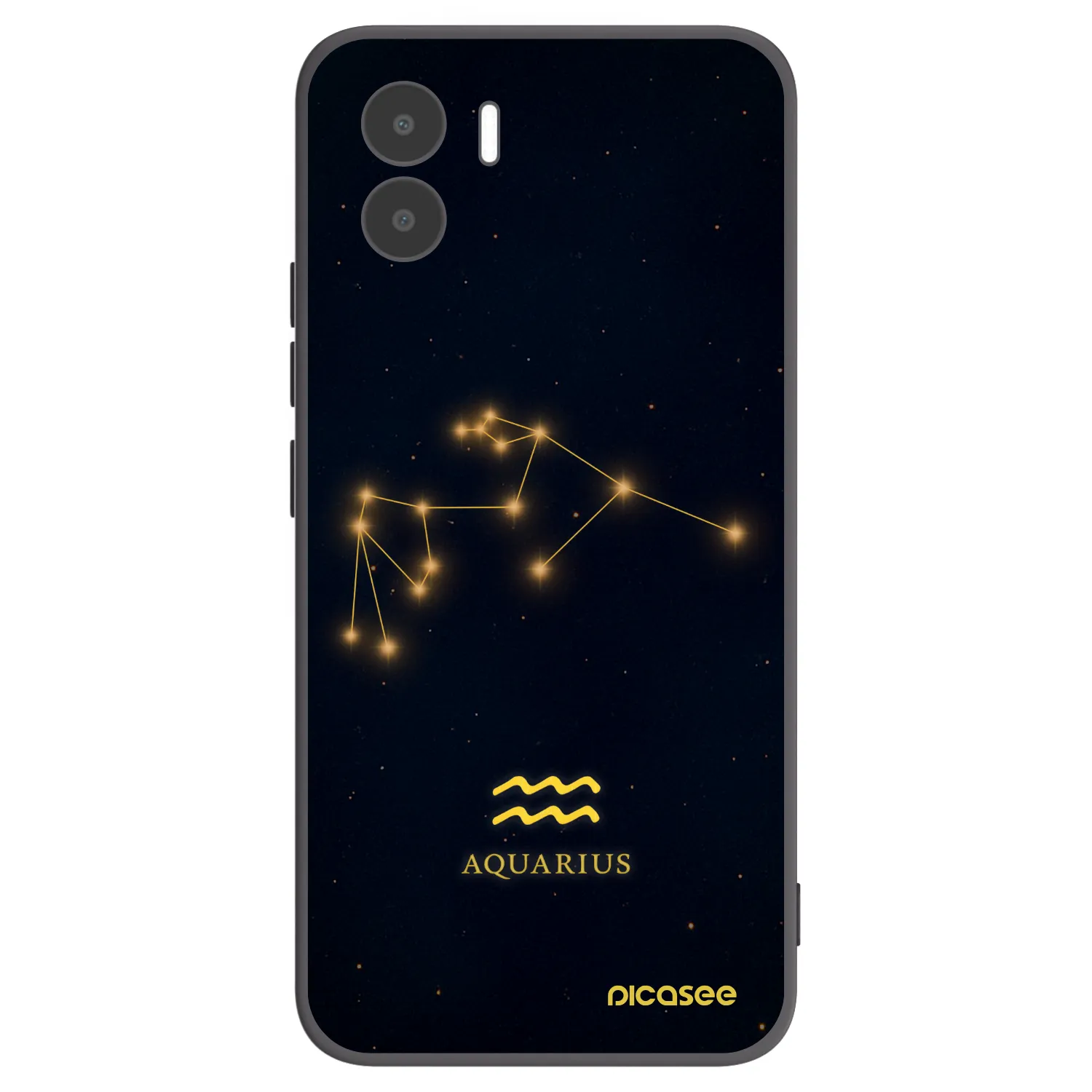 Picasee Xiaomi Redmi A2 Hülle - Schwarzes Silikon - AQUARIUS