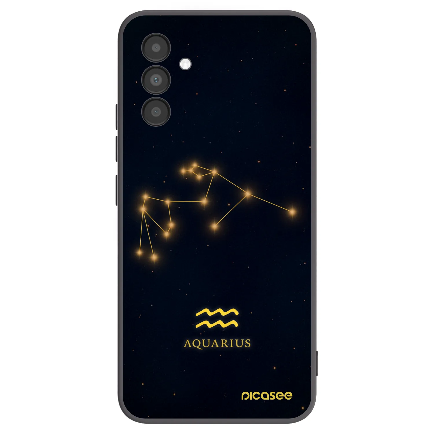 Picasee Samsung Galaxy A04s A047F Hülle - Schwarzes Silikon - AQUARIUS