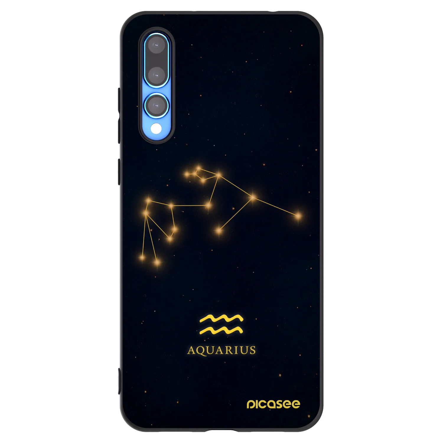 Picasee Huawei P20 Pro Hülle - Schwarzes Silikon - AQUARIUS