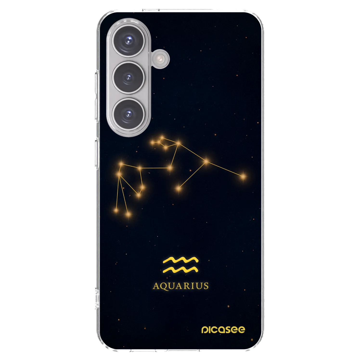 Picasee Samsung Galaxy S24 S921B 5G Hülle - Transparentes Silikon - AQUARIUS