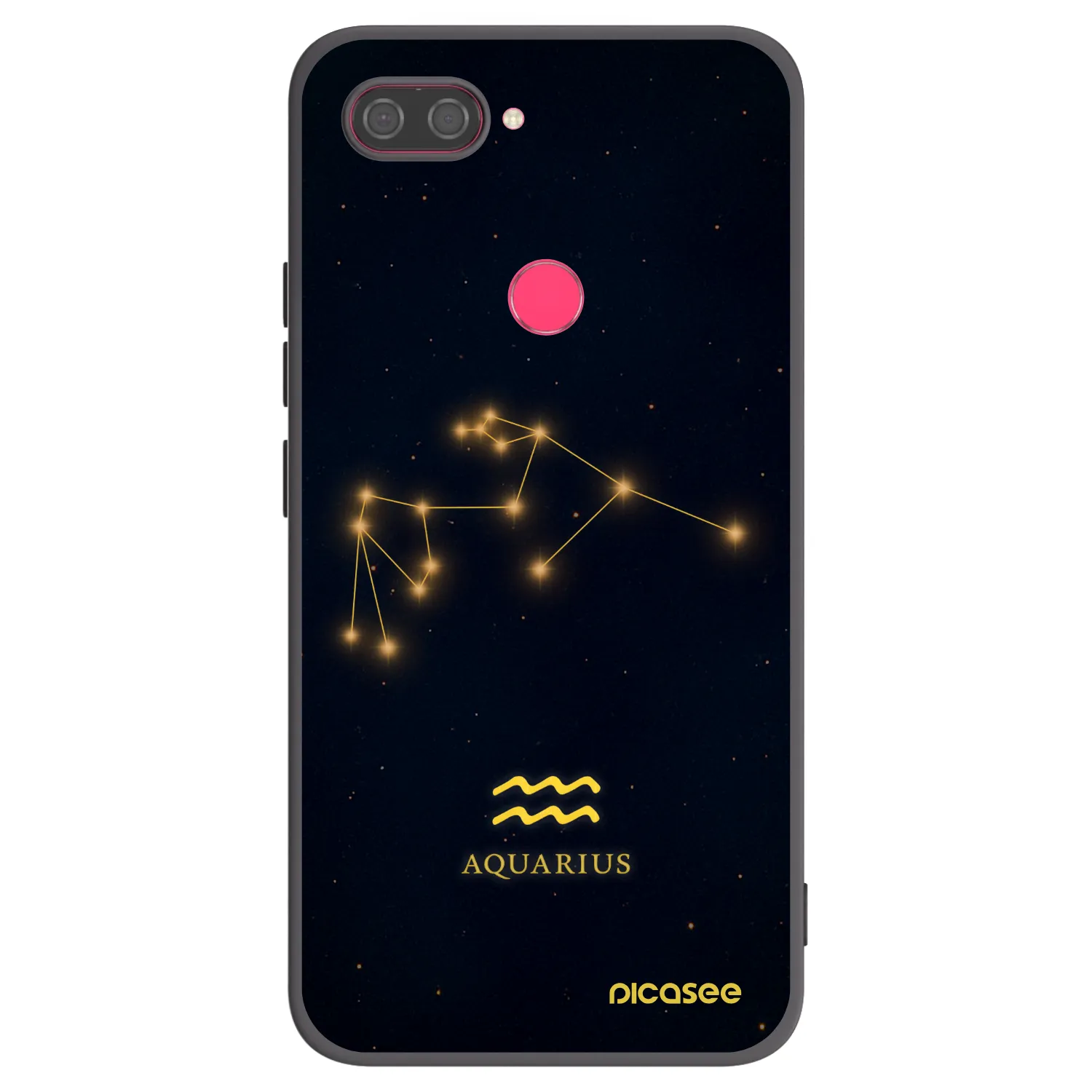 Picasee Xiaomi Mi 8 Lite Hülle - Schwarzes Silikon - AQUARIUS