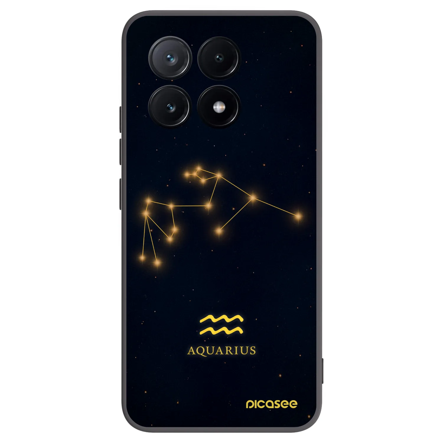 Picasee Xiaomi Poco X6 Pro Hülle - Schwarzes Silikon - AQUARIUS