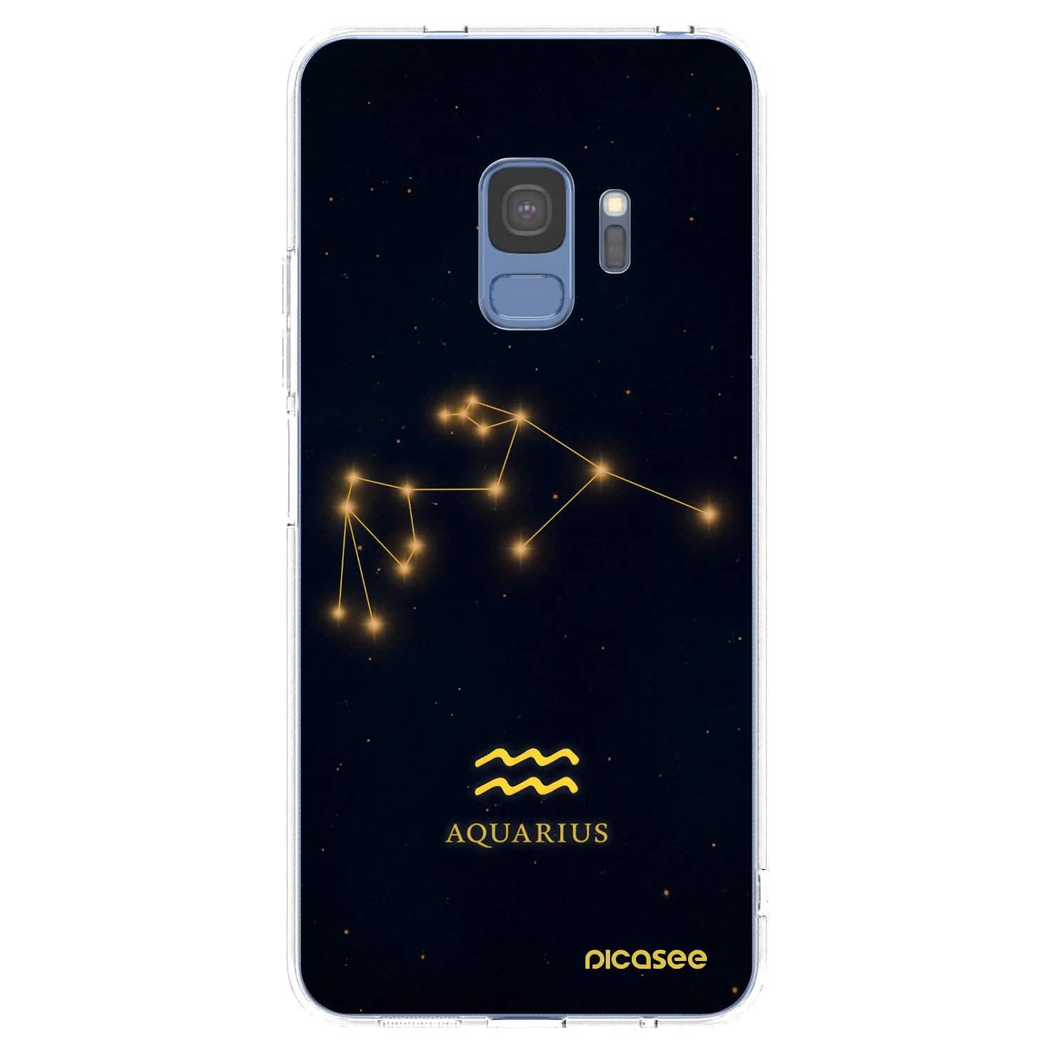 Picasee Samsung Galaxy S9 G960F Hülle - Transparentes Silikon - AQUARIUS