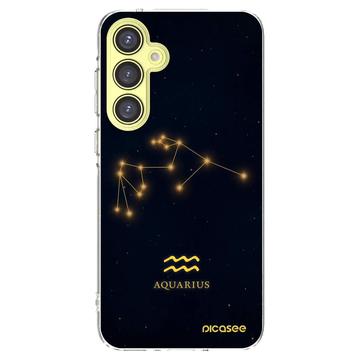 Picasee Samsung Galaxy A35 5G A356B Hülle - Transparentes Silikon - AQUARIUS