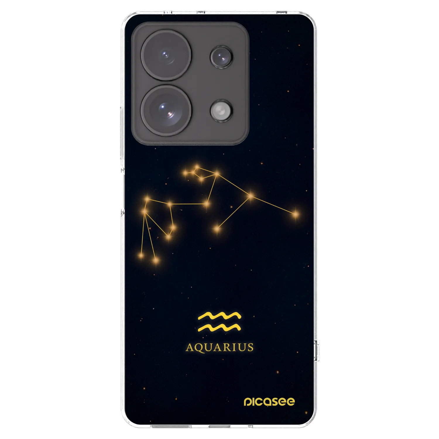 Picasee Xiaomi Redmi Note 13 Pro 4G Hülle - Transparentes Silikon - AQUARIUS