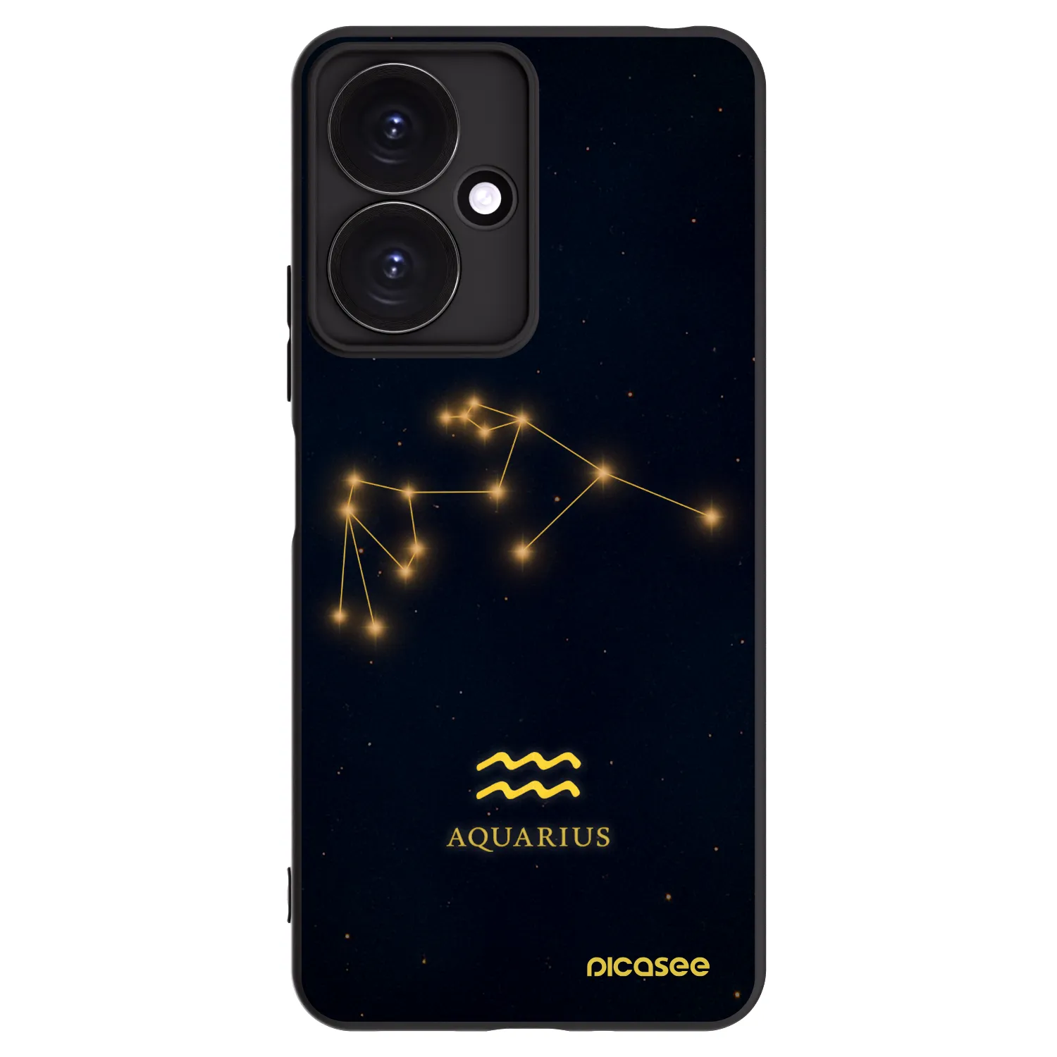 Picasee Xiaomi Redmi 13C 5G Hülle - Schwarzes Silikon - AQUARIUS