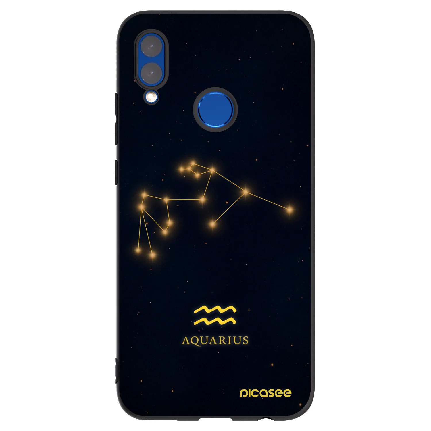 Picasee Honor 10 Lite Hülle - Schwarzes Silikon - AQUARIUS