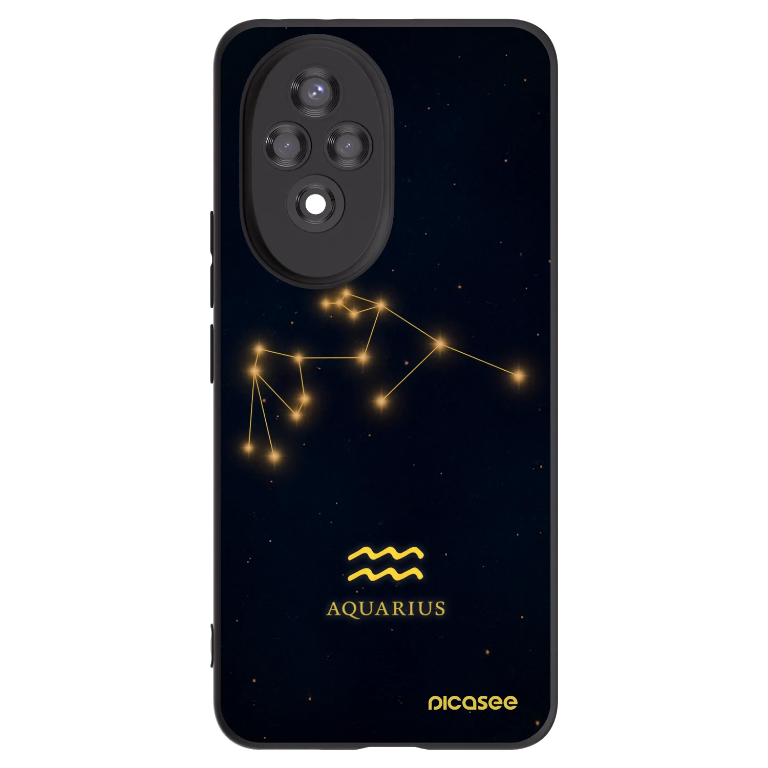 Picasee Honor 200 Pro 5G Hülle - Schwarzes Silikon - AQUARIUS