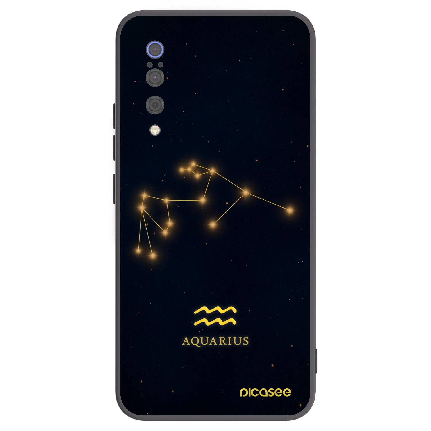Picasee Xiaomi Mi 9 Hülle - Schwarzes Silikon - AQUARIUS