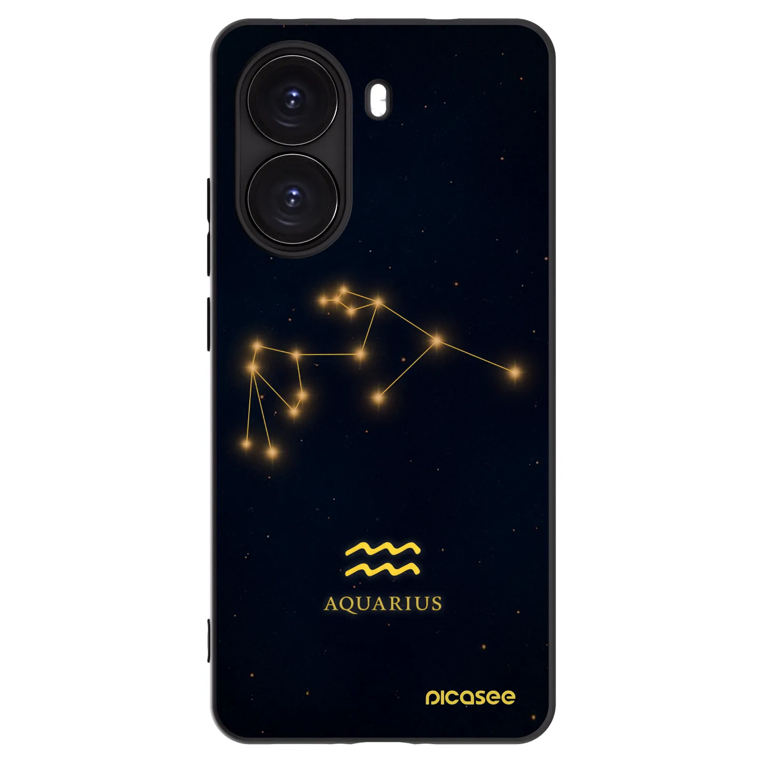 Picasee Xiaomi Poco X7 Pro 5G Hülle - Schwarzes Silikon - AQUARIUS