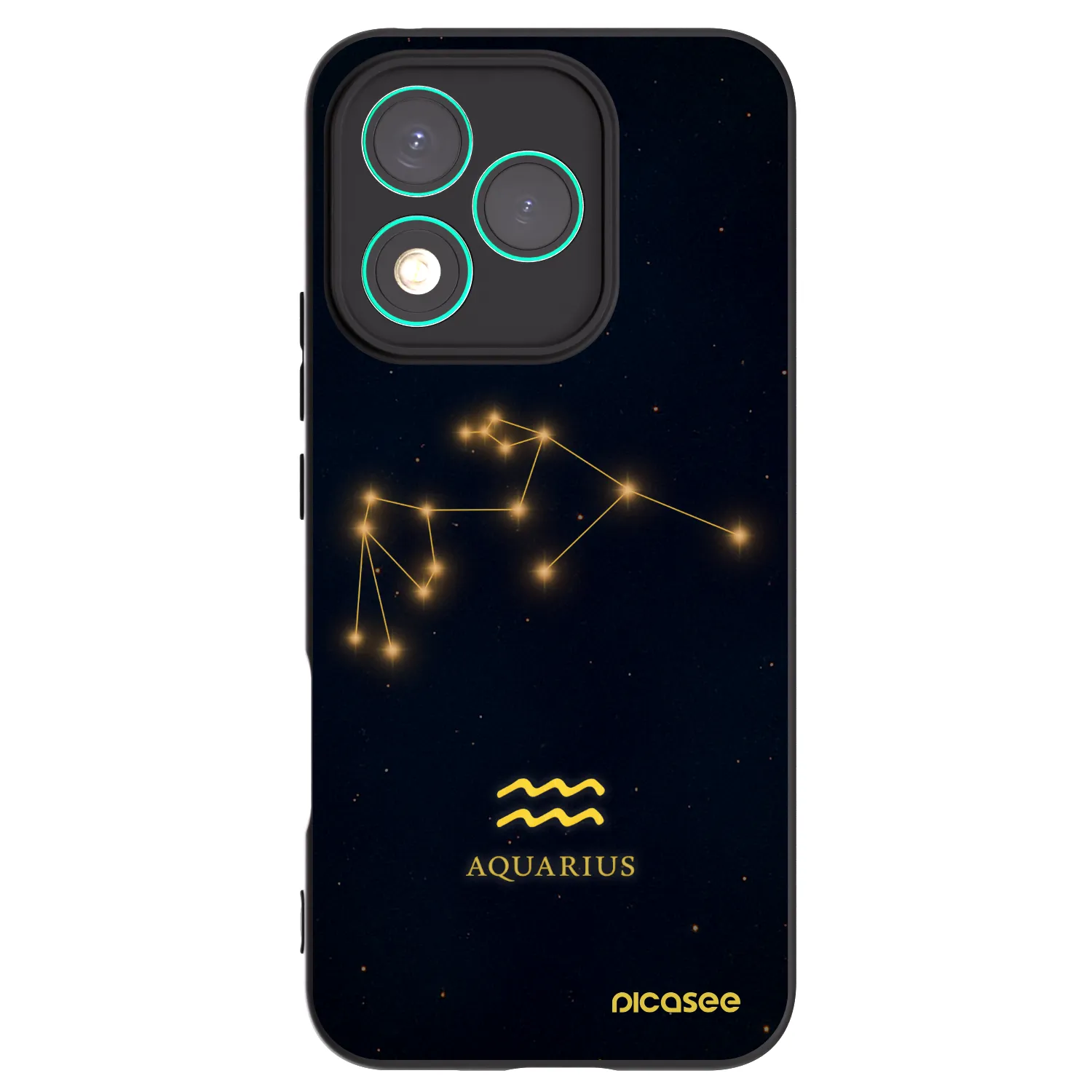 Picasee Honor 400 Lite 5G Hülle - Schwarzes Silikon - AQUARIUS