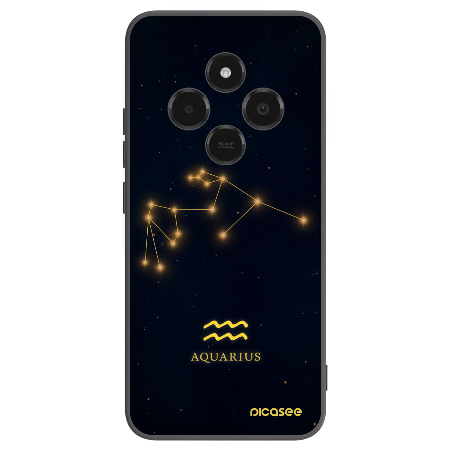 Picasee Xiaomi Poco C75 Hülle - Schwarzes Silikon - AQUARIUS