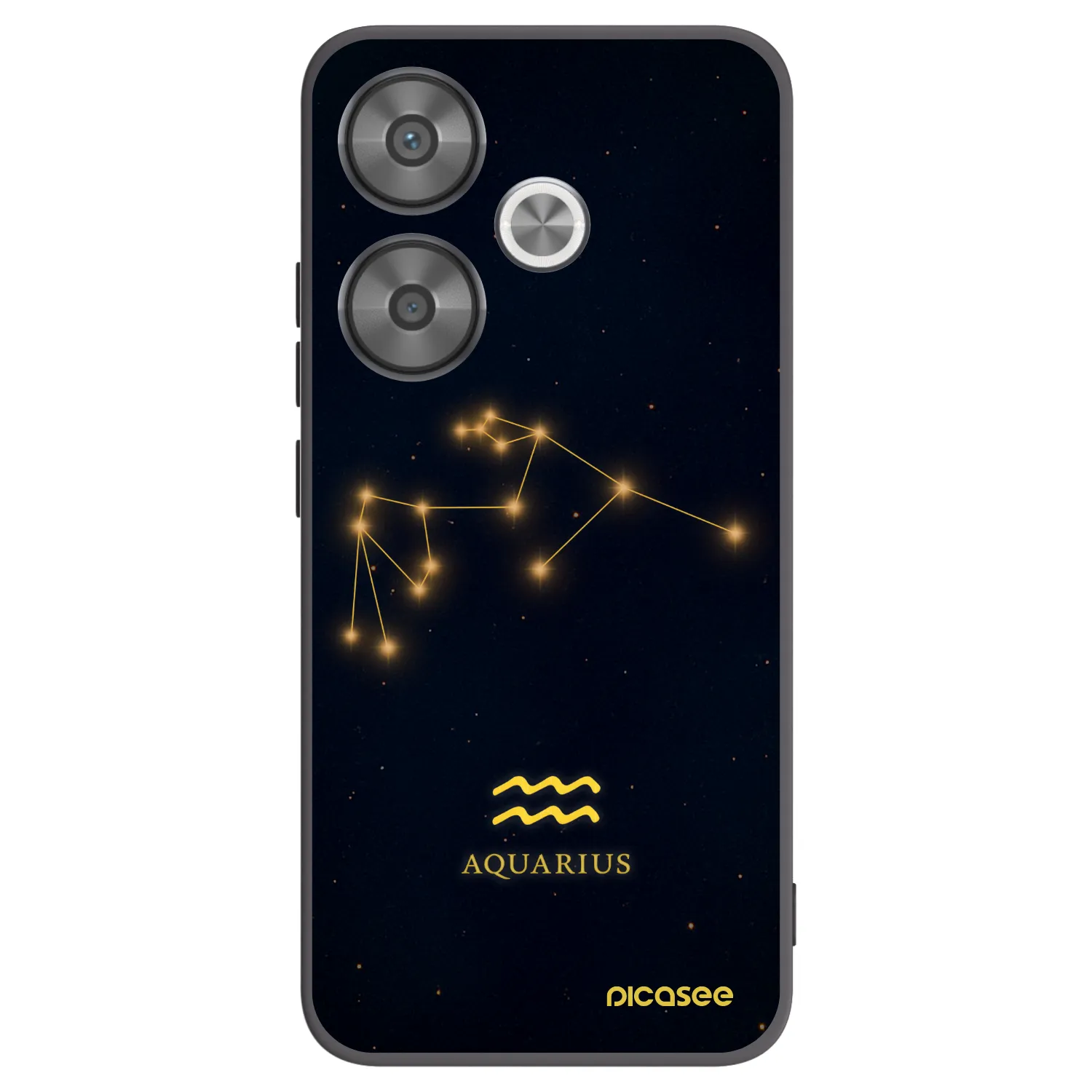 Picasee Xiaomi Poco F6 Hülle - Schwarzes Silikon - AQUARIUS