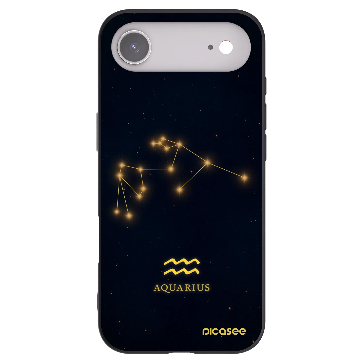 Picasee Apple iPhone Air Hülle - Schwarzes Silikon - AQUARIUS