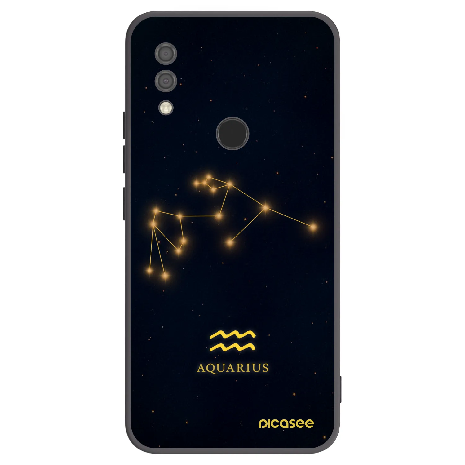 Picasee Xiaomi Redmi 7 Hülle - Schwarzes Silikon - AQUARIUS