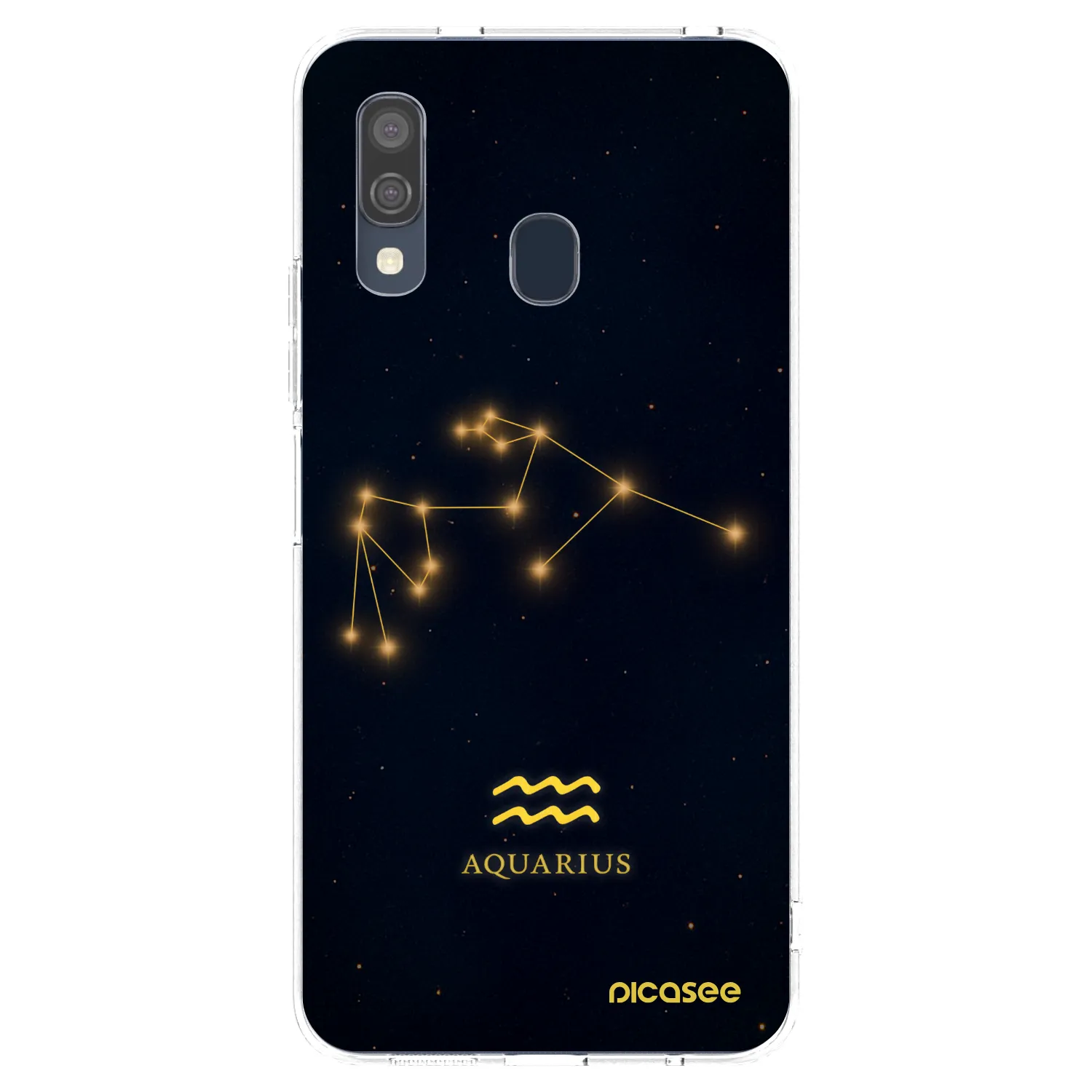 Picasee Samsung Galaxy A40 A405F Hülle - Transparentes Silikon - AQUARIUS