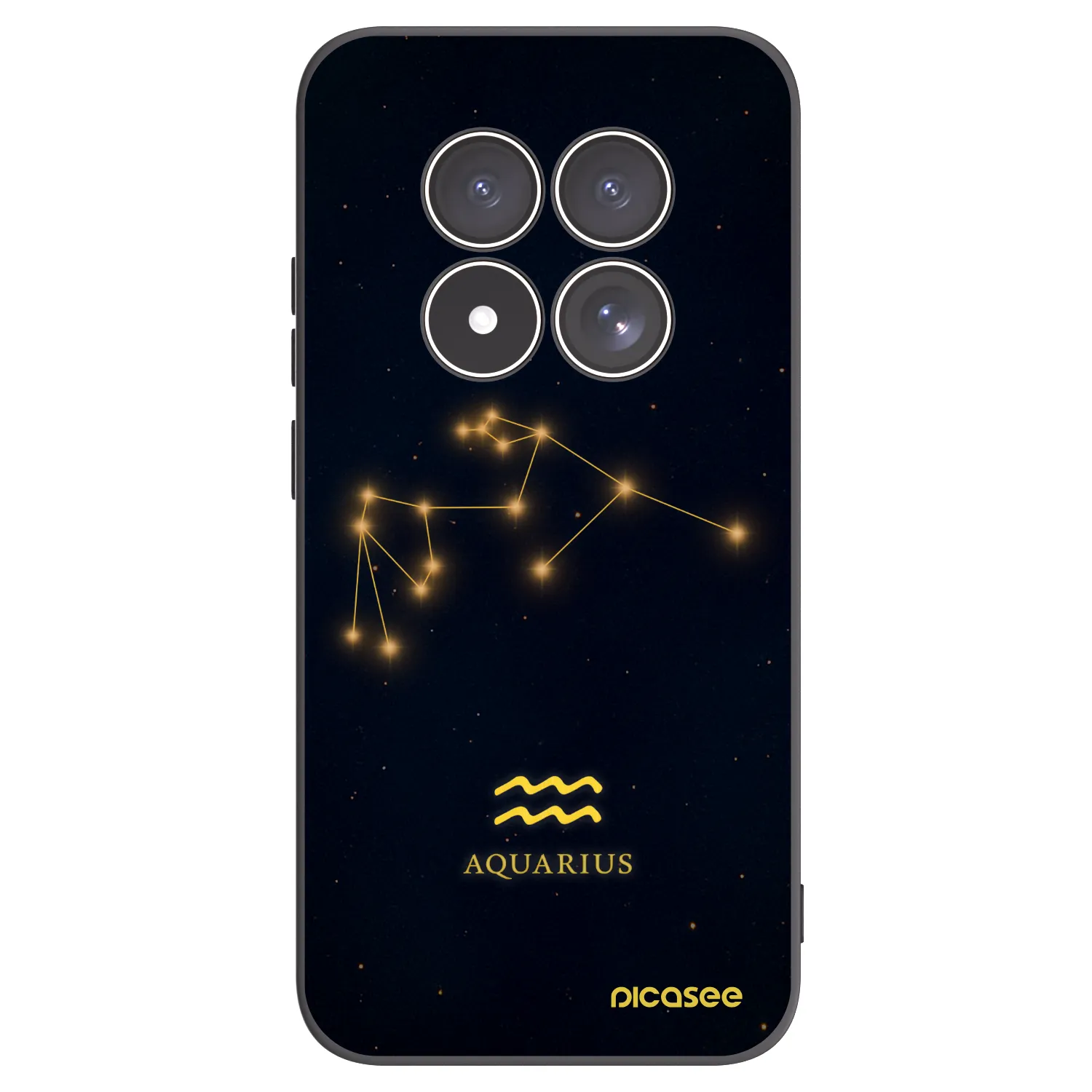Picasee Xiaomi Redmi Note 15 Pro 4G Hülle - Schwarzes Silikon - AQUARIUS