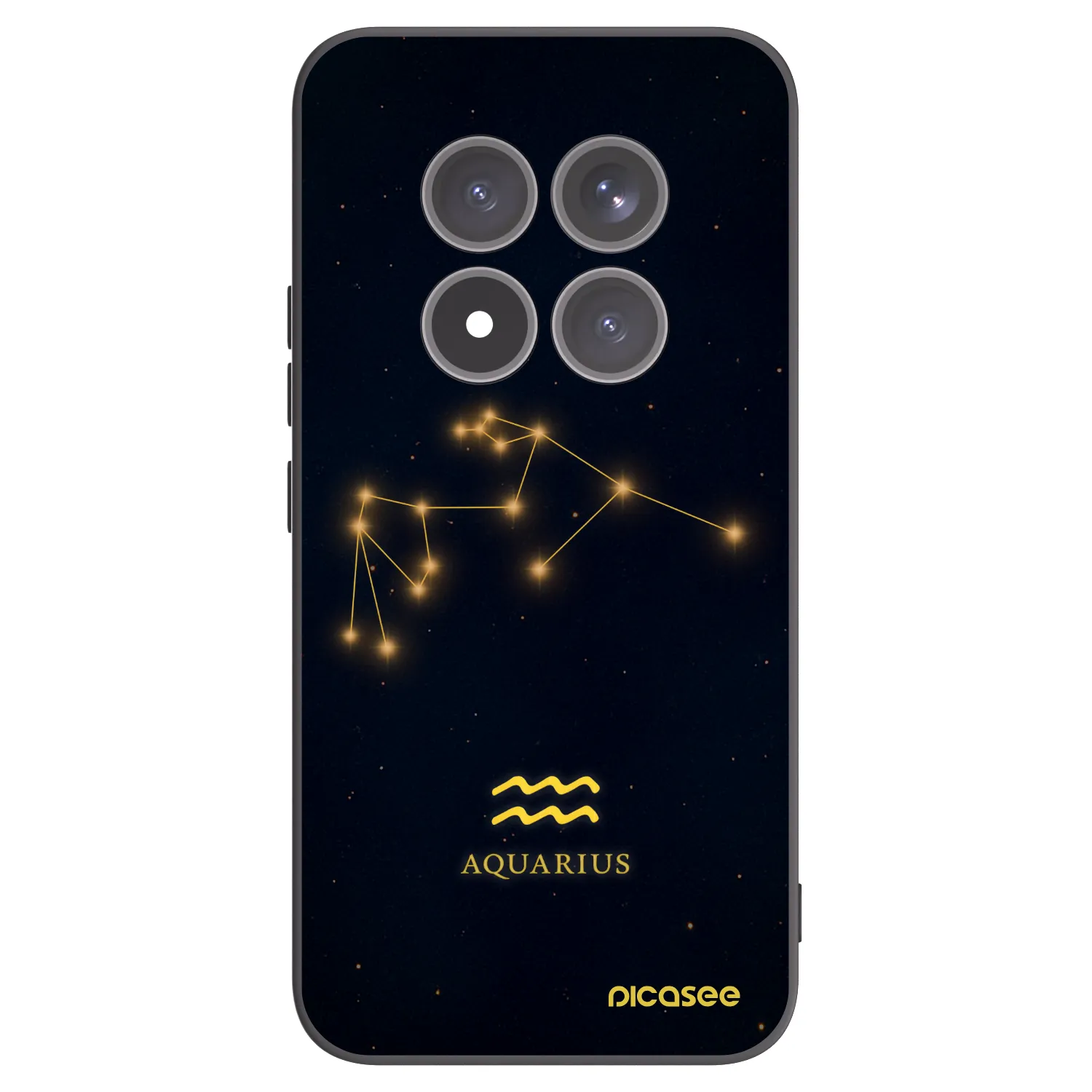 Picasee Xiaomi Redmi Note 15 Pro+ Hülle - Schwarzes Silikon - AQUARIUS
