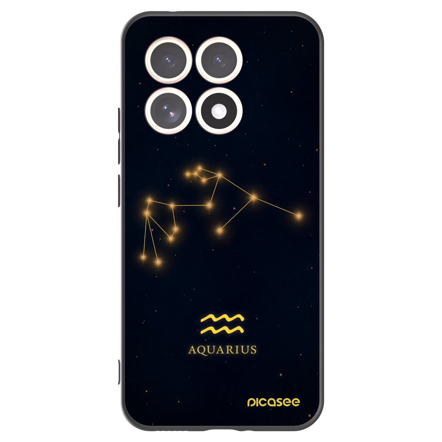 Picasee Xiaomi 15T Hülle - Schwarzes Silikon - AQUARIUS